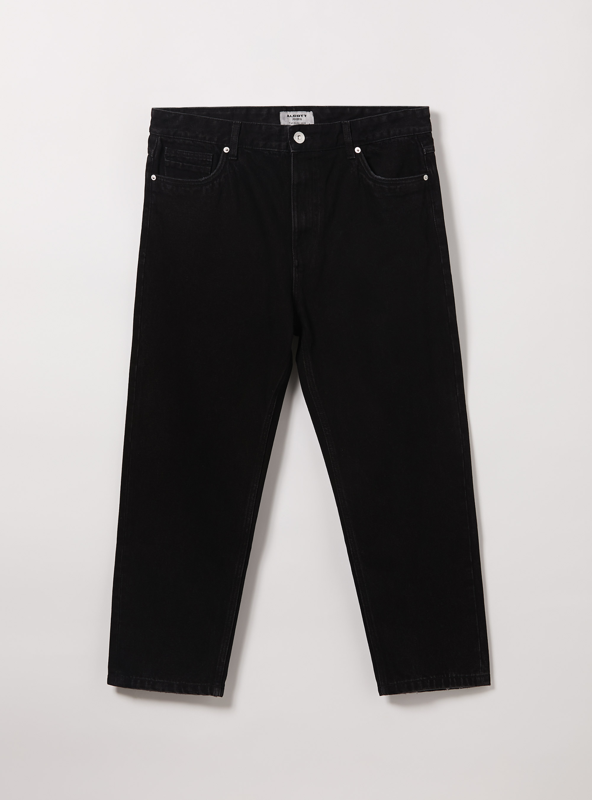 Pantalon en sergé de coupe relaxed, BK1 BLACK
