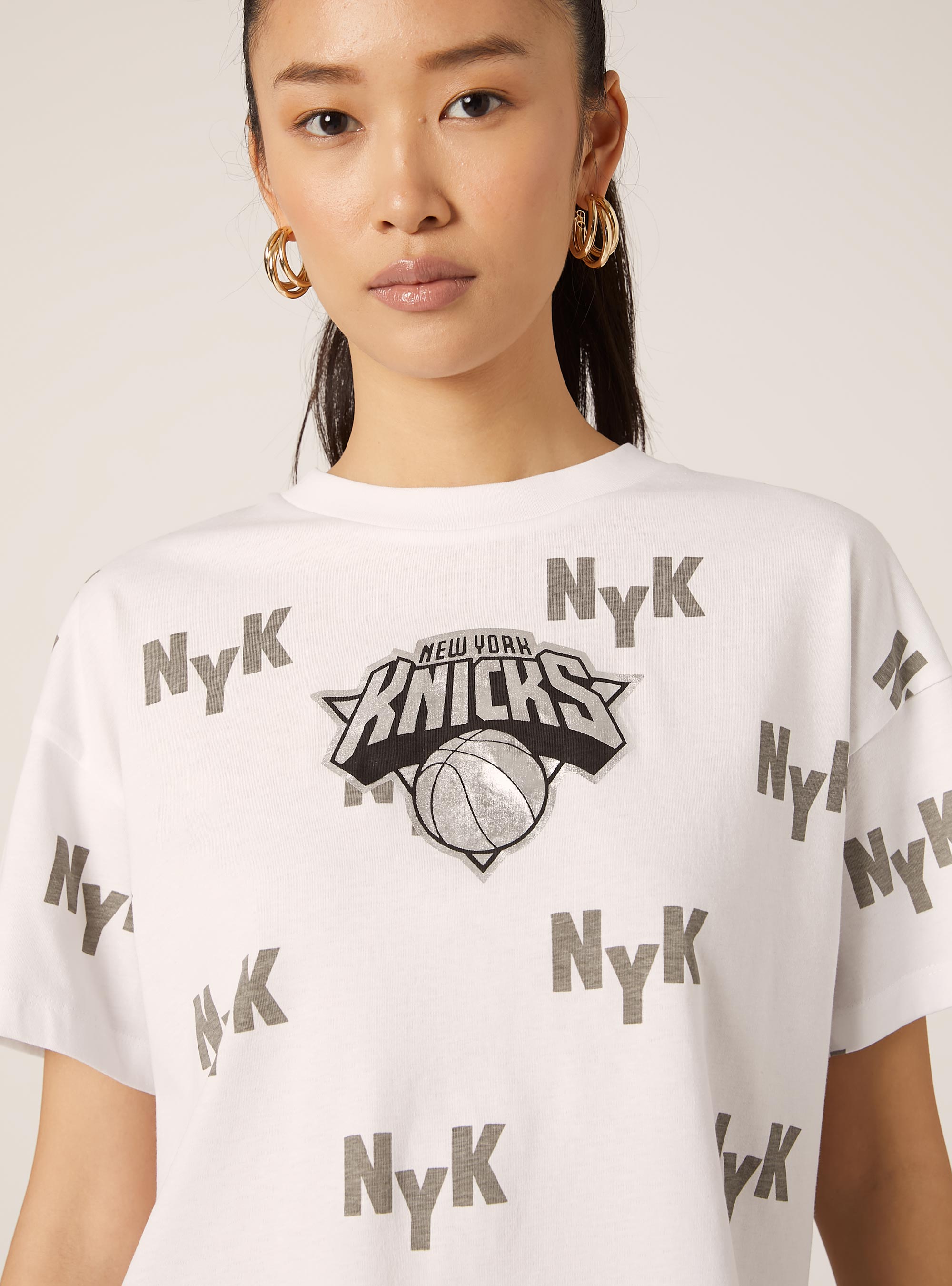 NBA / Alcott cropped T-shirt, WH3 WHITE