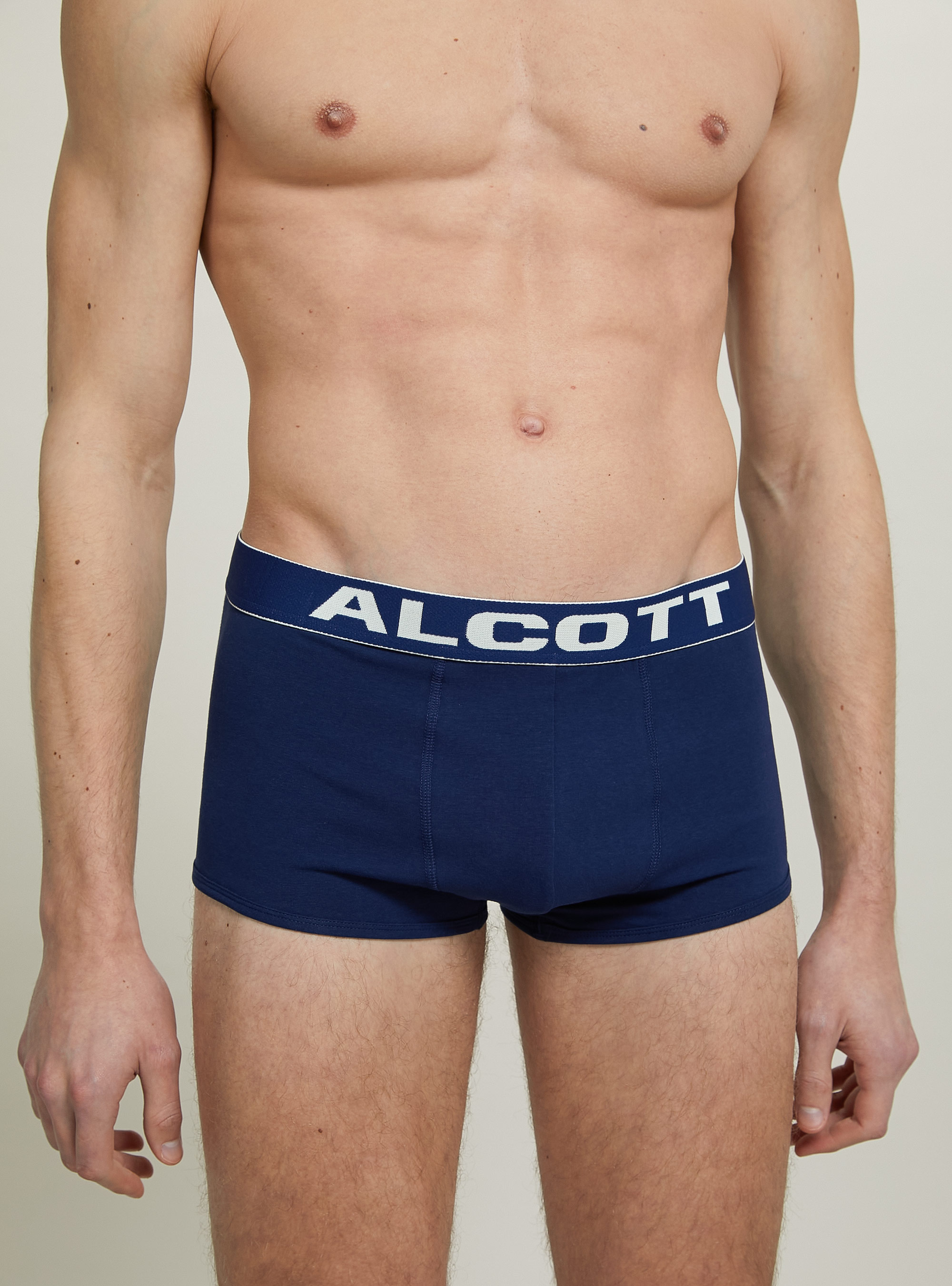 Boxer in cotone elasticizzato con logo, NA2 NAVY MEDIUM