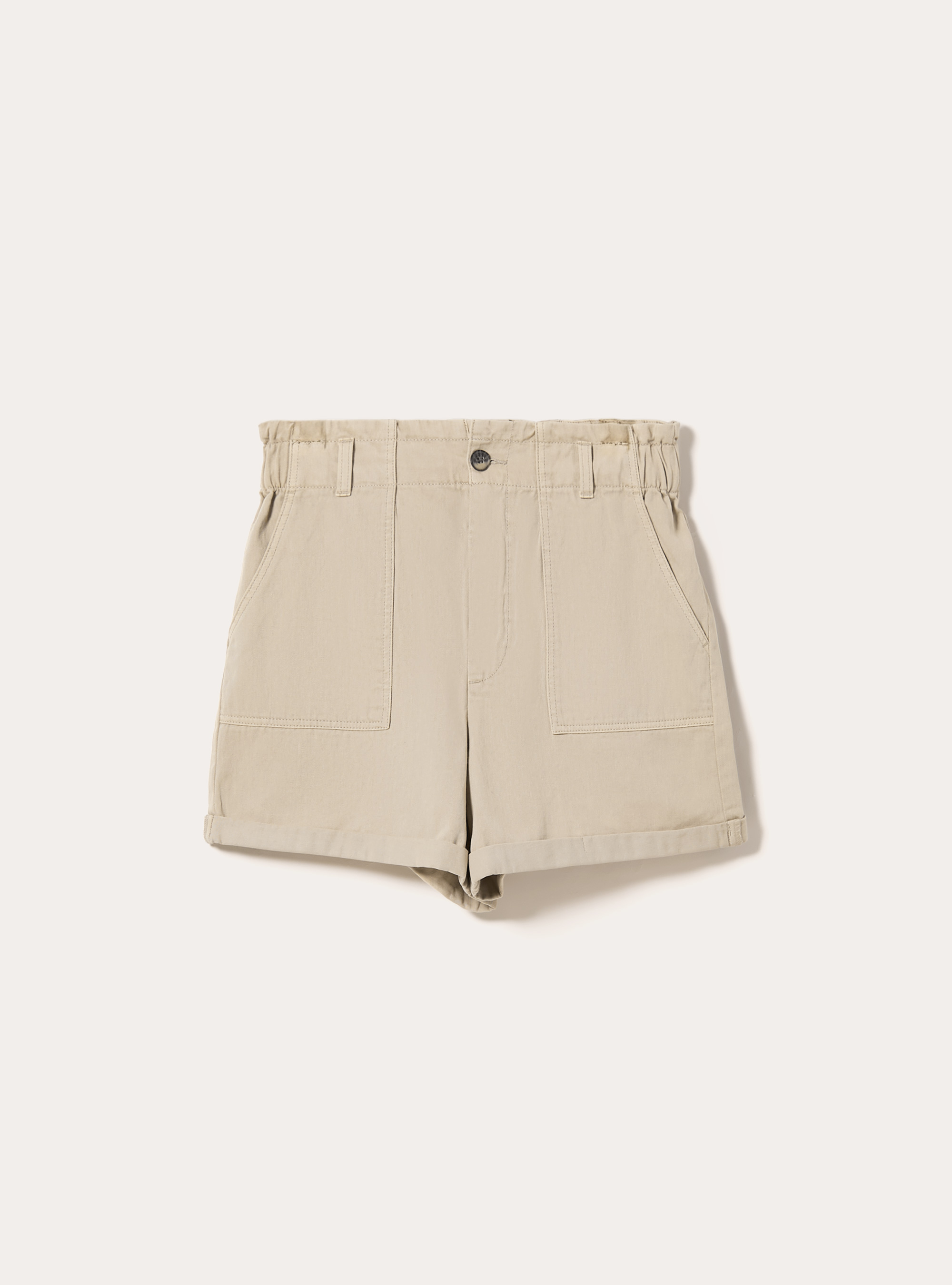 Short avec poches et taille bonbon, BG2 BEIGE MEDIUM