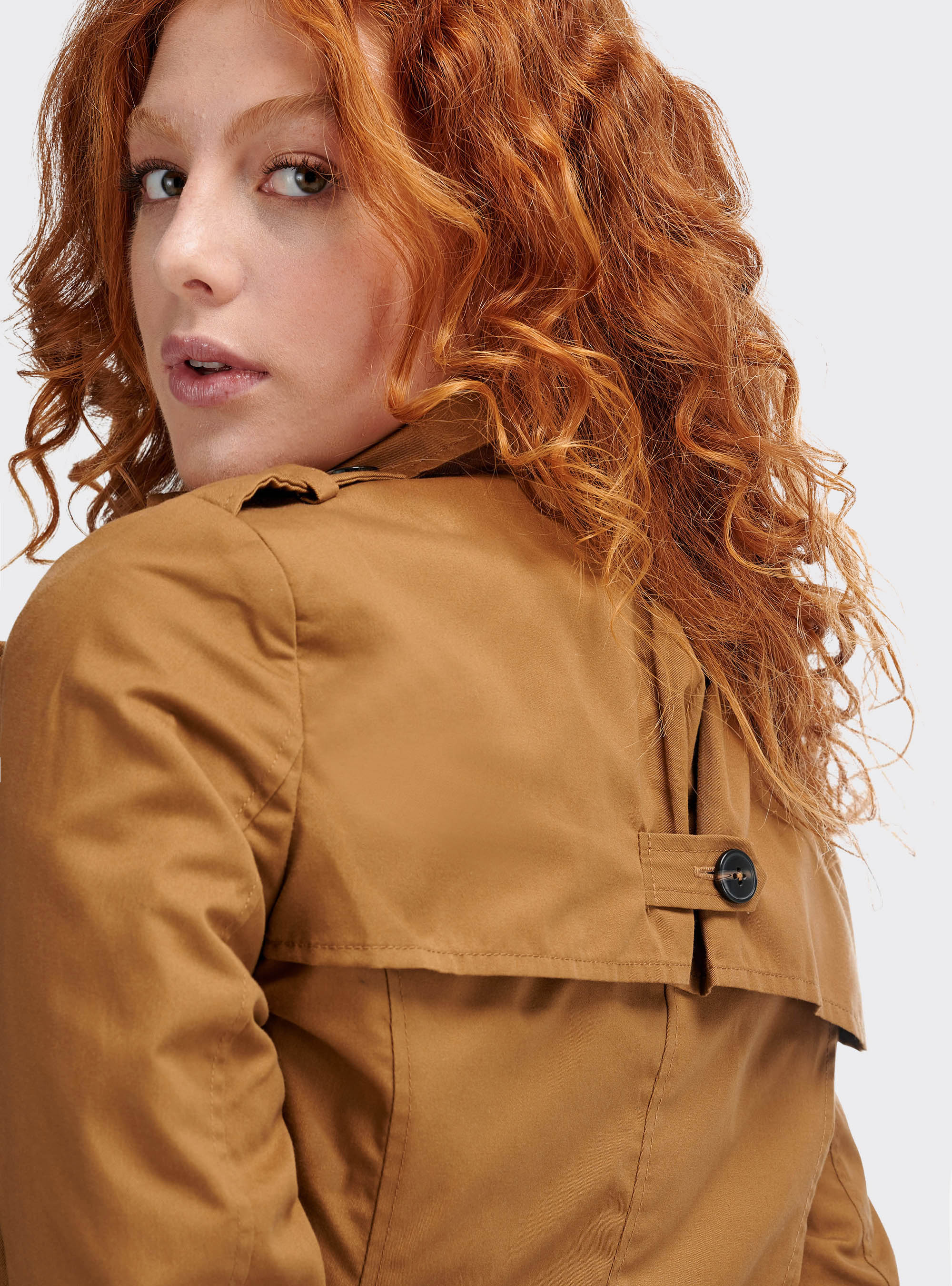Trench long avec ceinture, C5572 TOBACCO