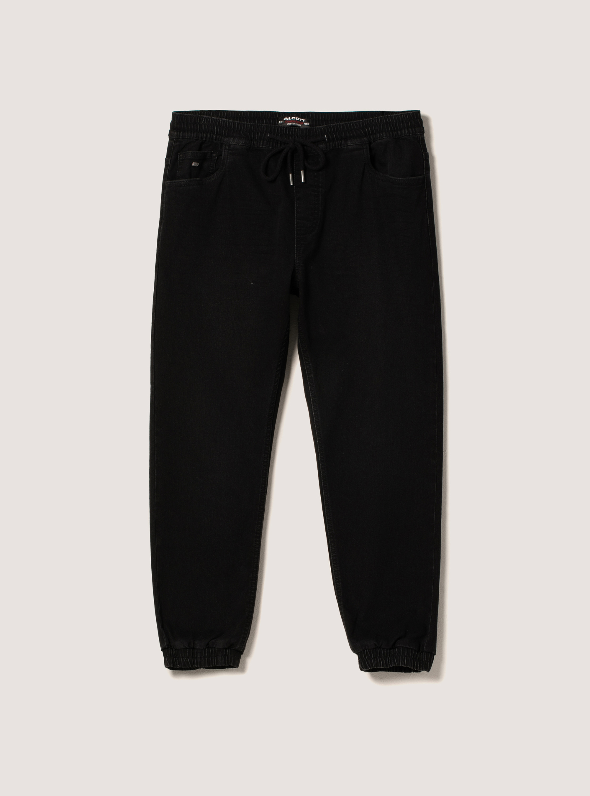 Pantalon de jogging en denim stretch, D000 BLACK