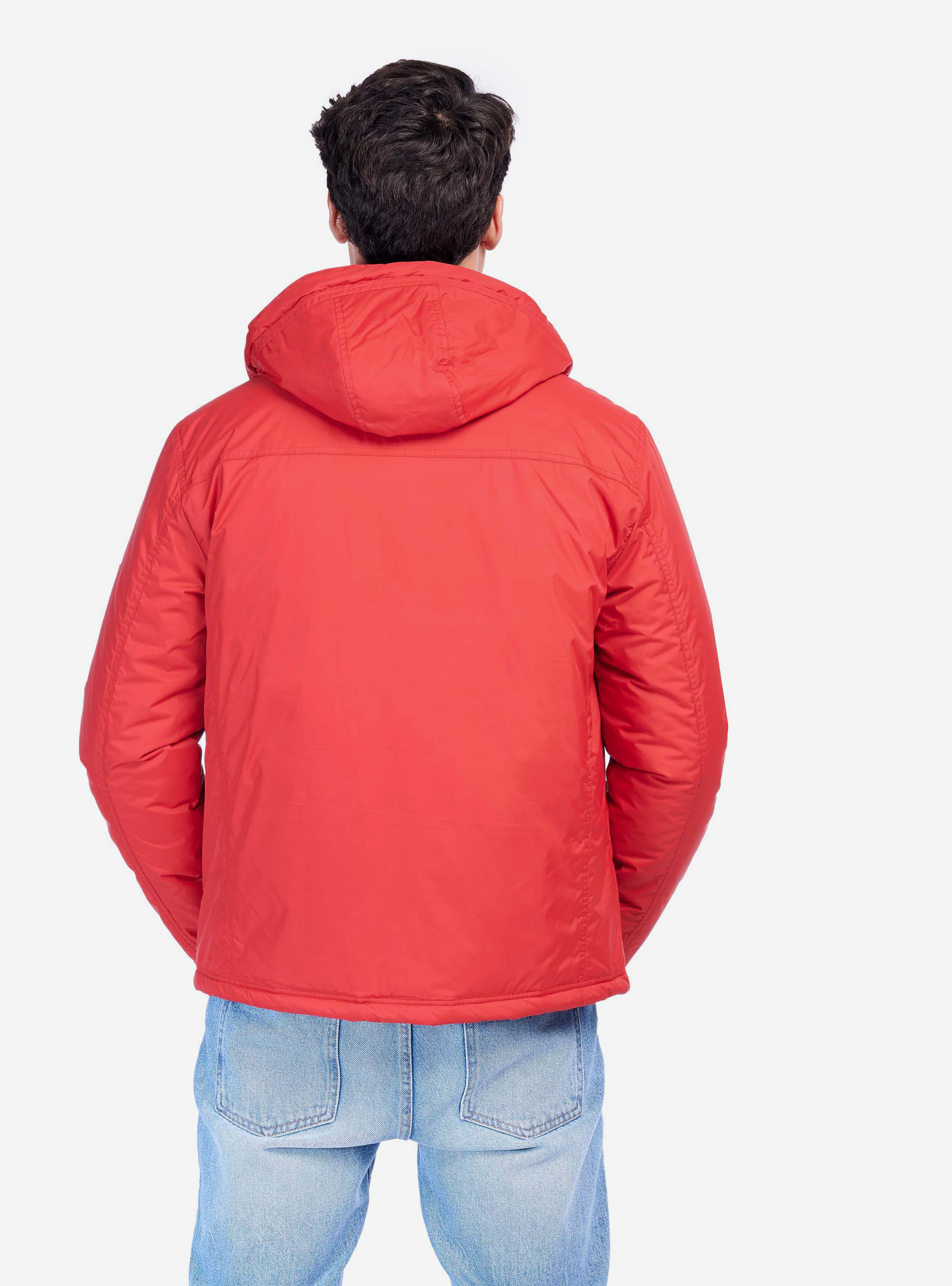 CAZADORA CON CAPUCHA, ROJO