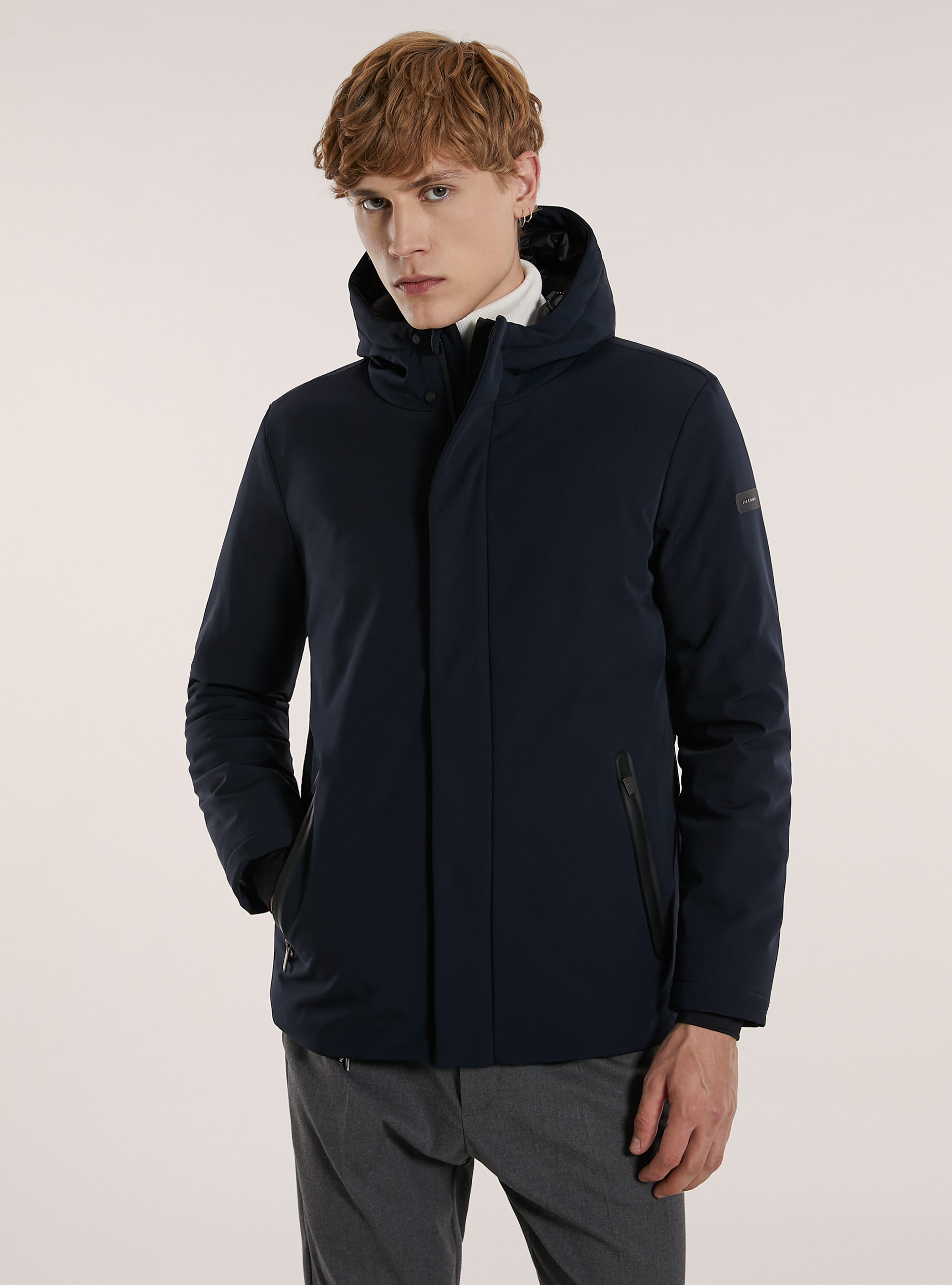 Giubbotto in tessuto tecnico con imbottitura riciclata, NA1 NAVY DARK