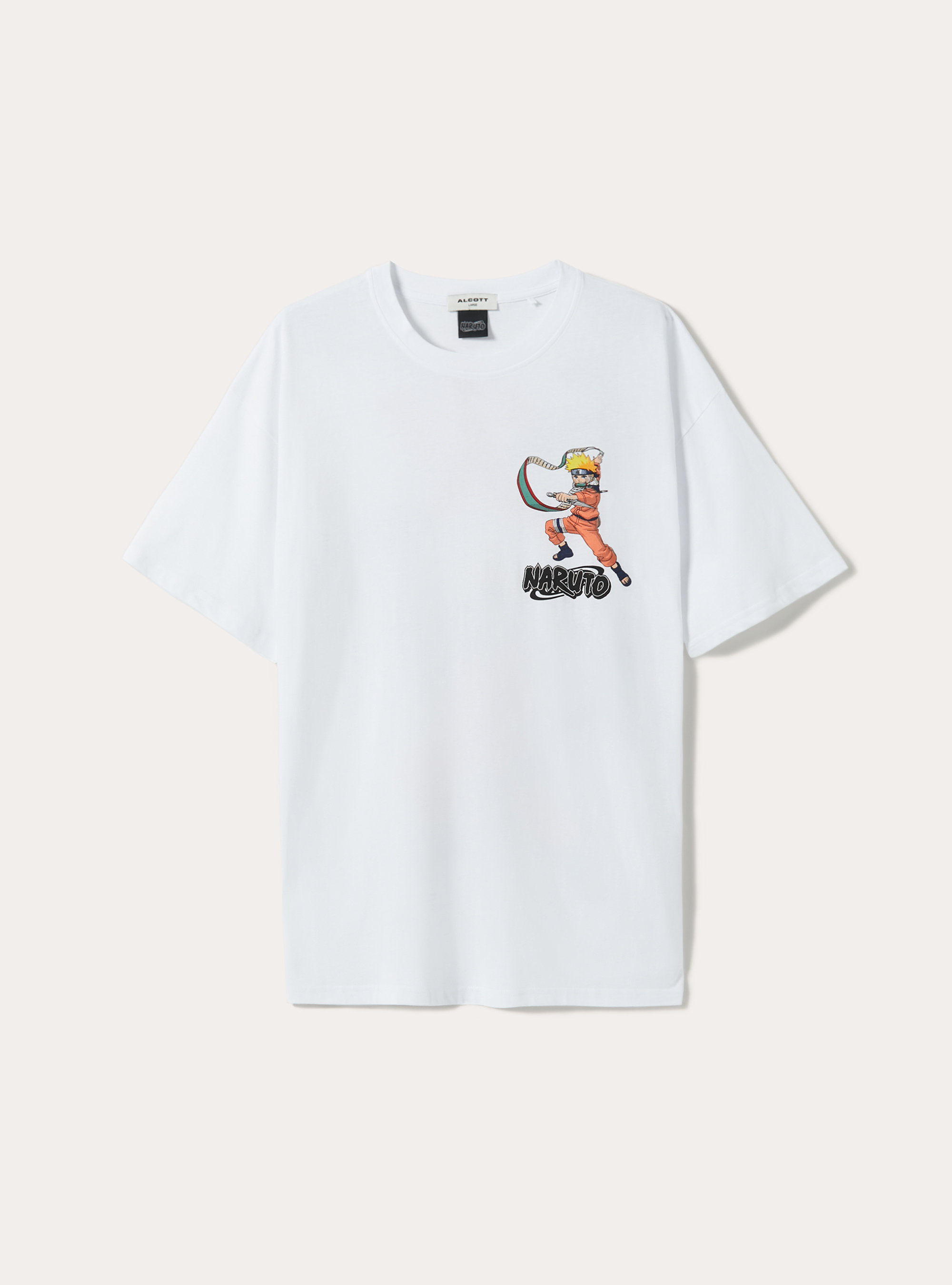 Naruto / Alcott-T-Shirt in Übergröße, WH3 WHITE