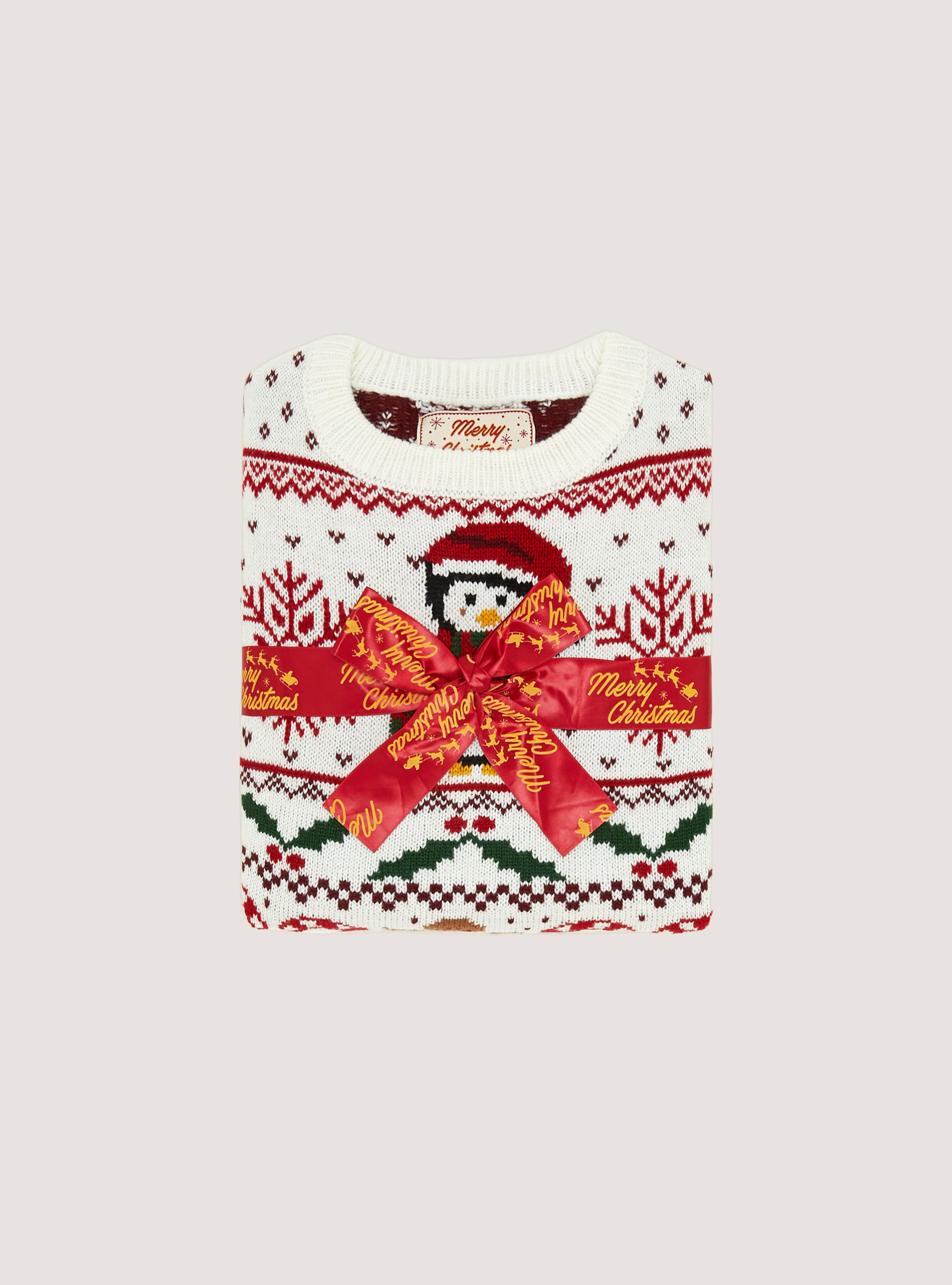 Christmas Family Collection pullover, WH1 OFF WHITE