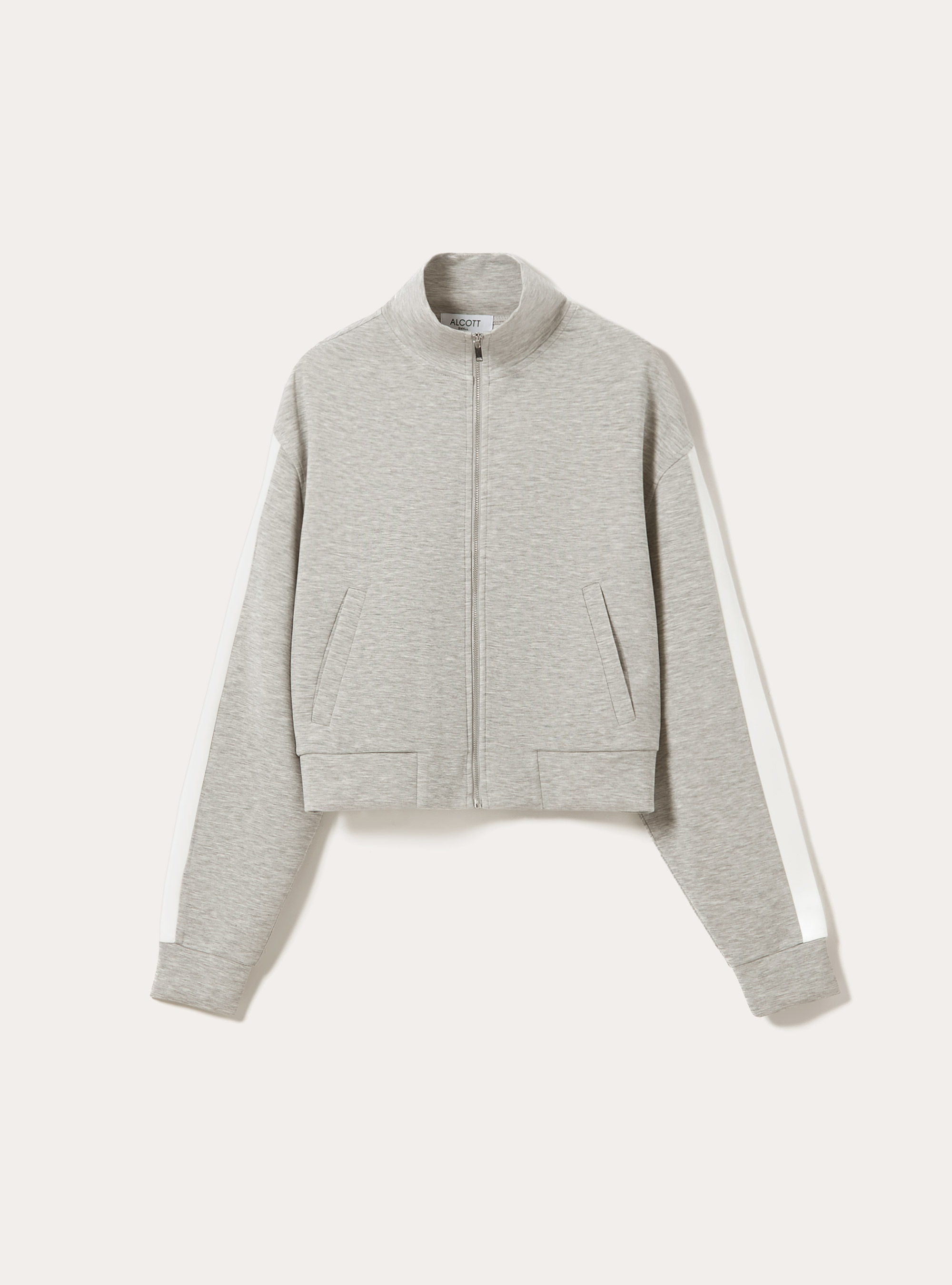 Soft touch zip sweatshirt, MGY3 GREY MEL LIGHT