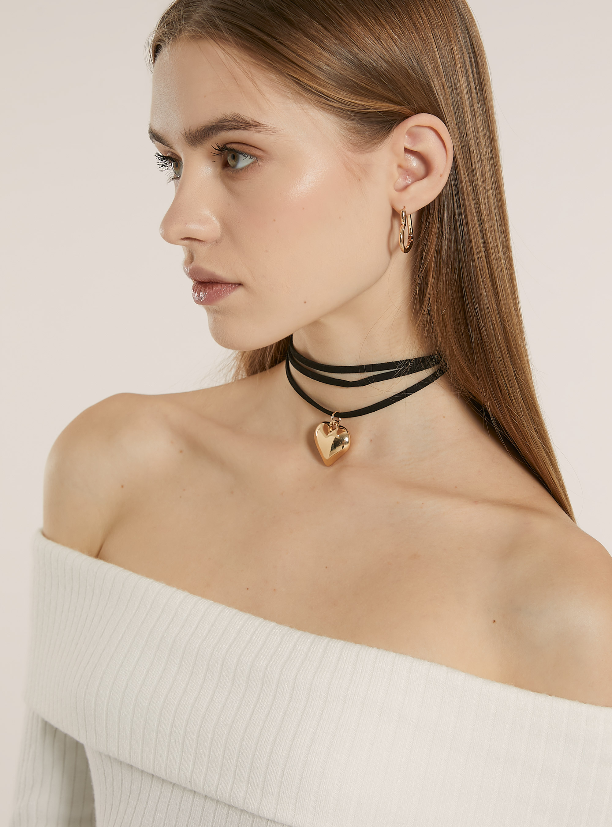 Pullover with ribbed bardot neckline, WH2 WHITE