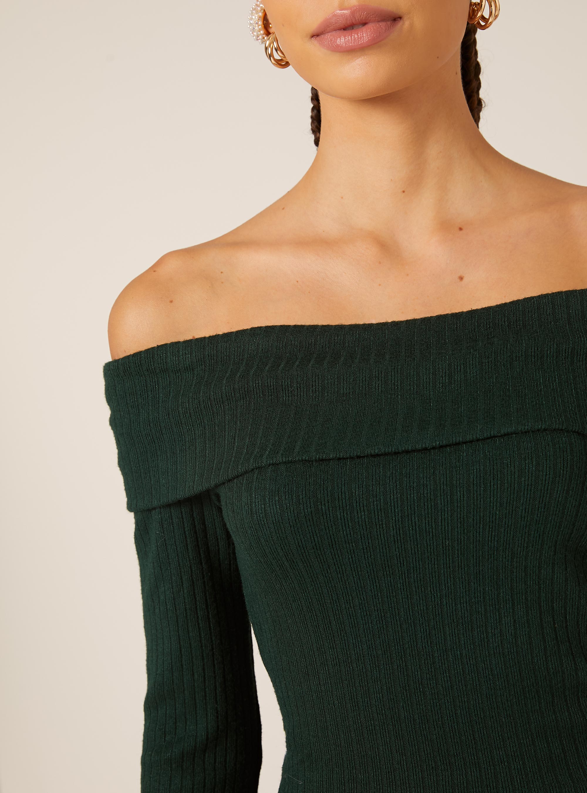 Maglietta con spalle scoperte, GN1 GREEN DARK