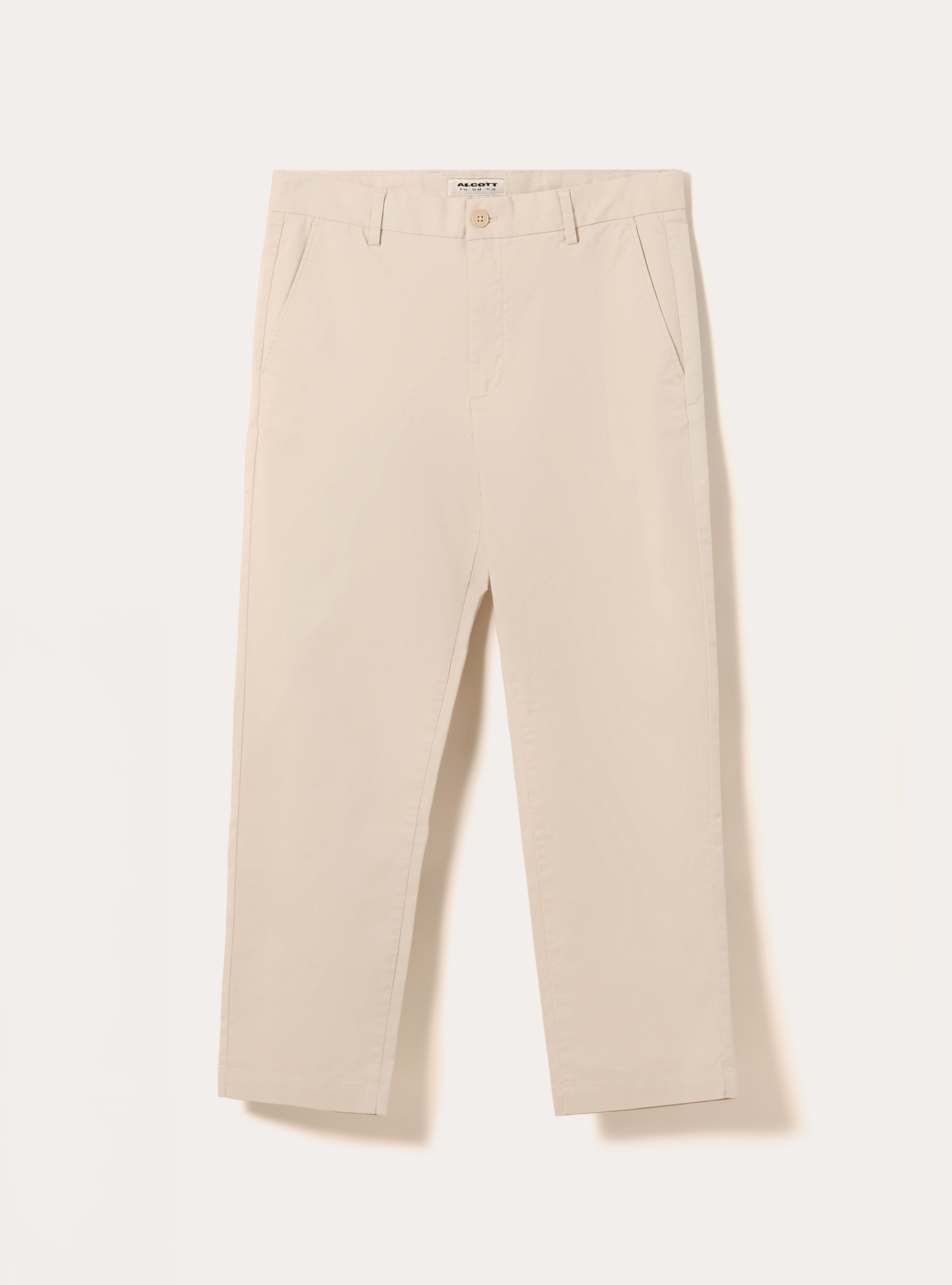 Pantalon chino slim fit en twill stretch, BG3 BEIGE LIGHT