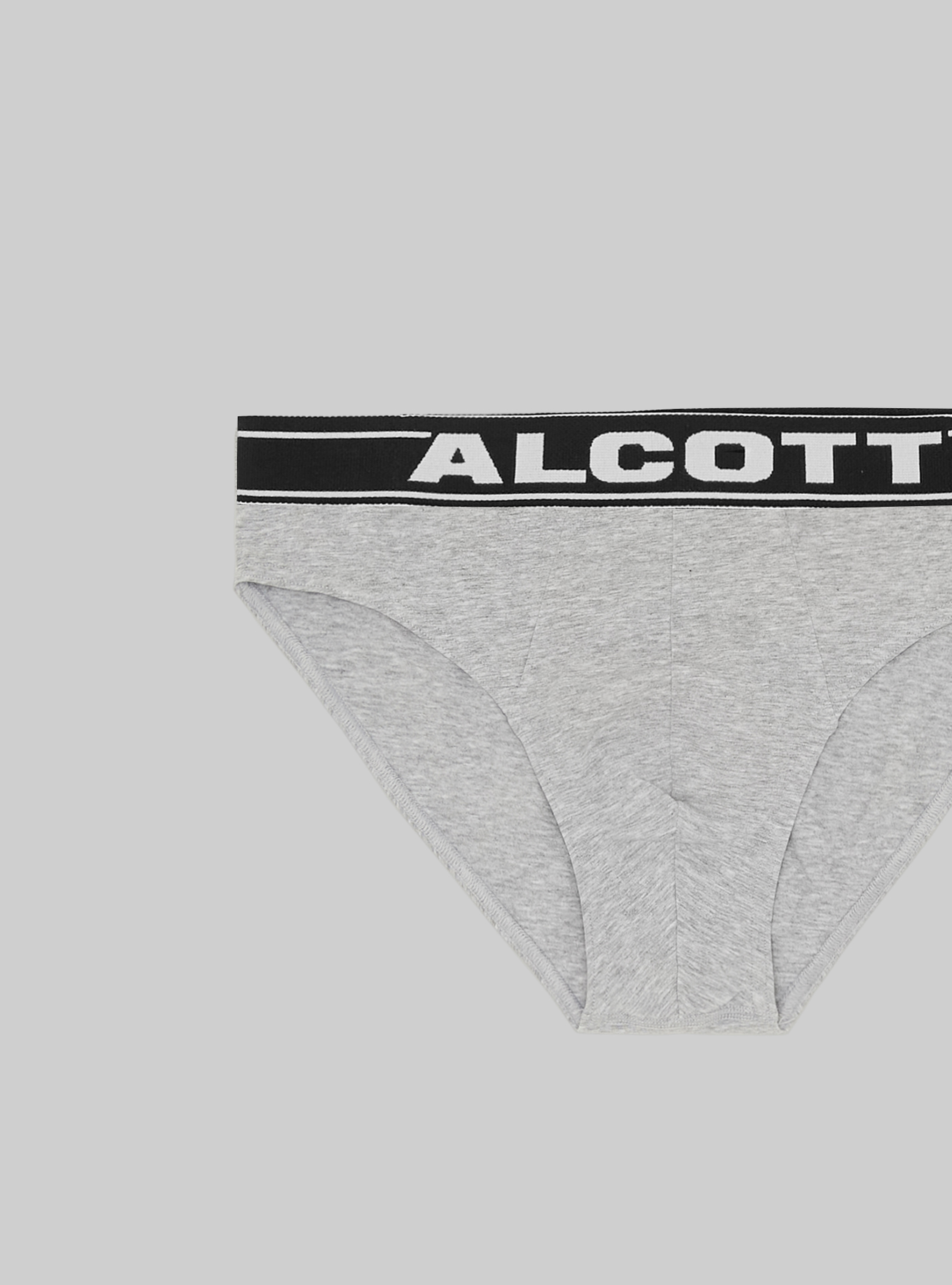 Slip en coton extensible avec logo, MGY2 GREY MEL MEDIUM