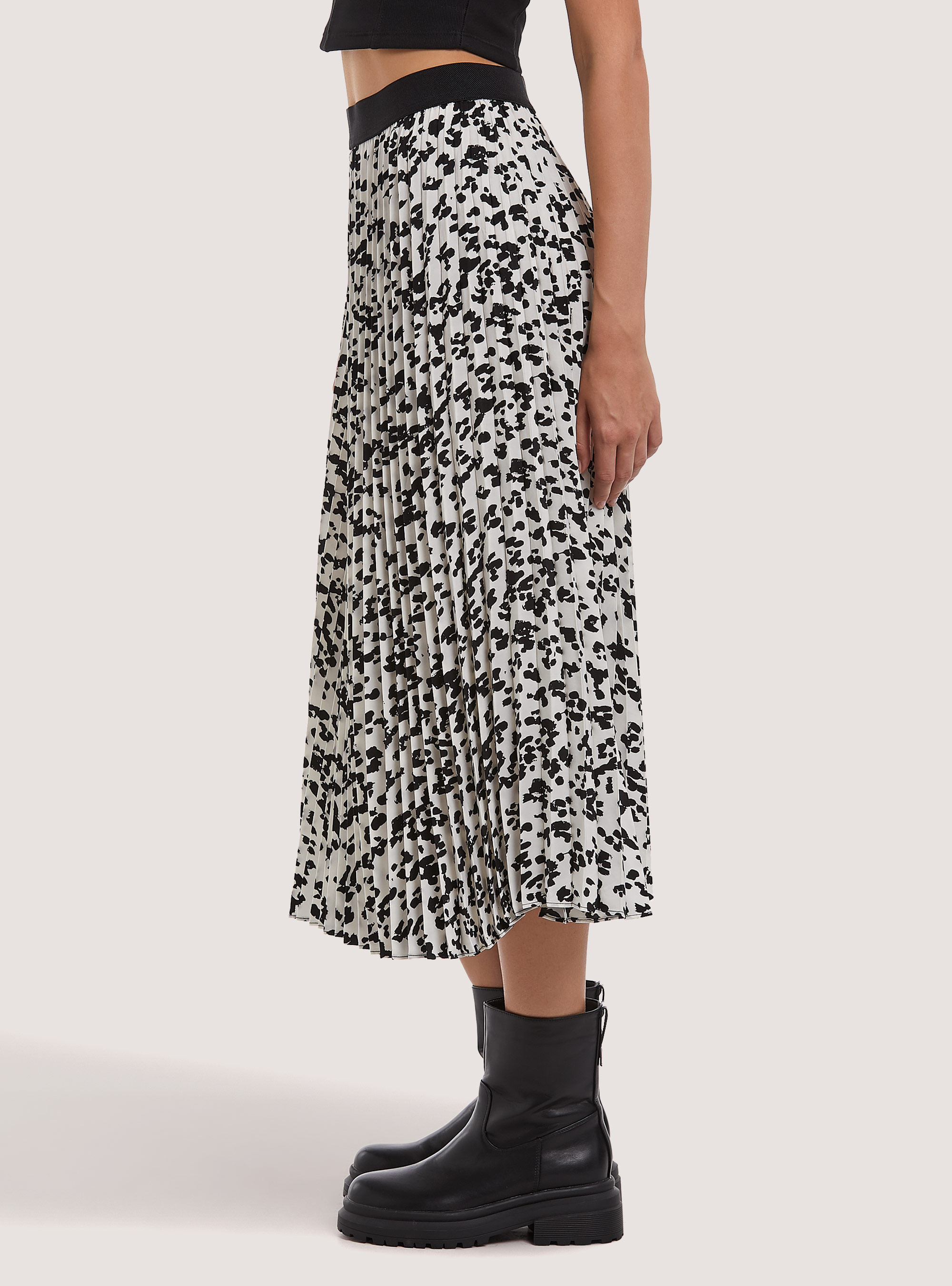 Mini-jupe à imprimé animal, ANIMALIER BEIGE