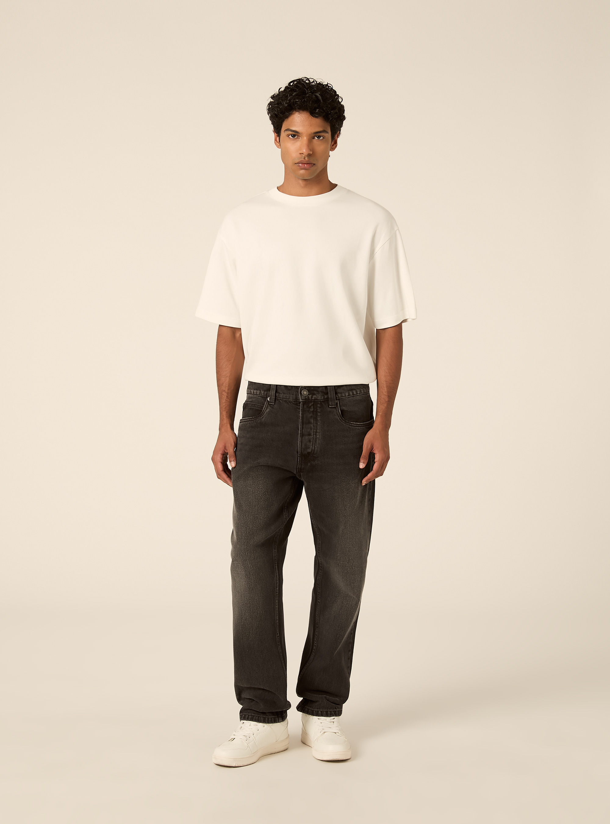 Jeans regular straight, D000 BLACK
