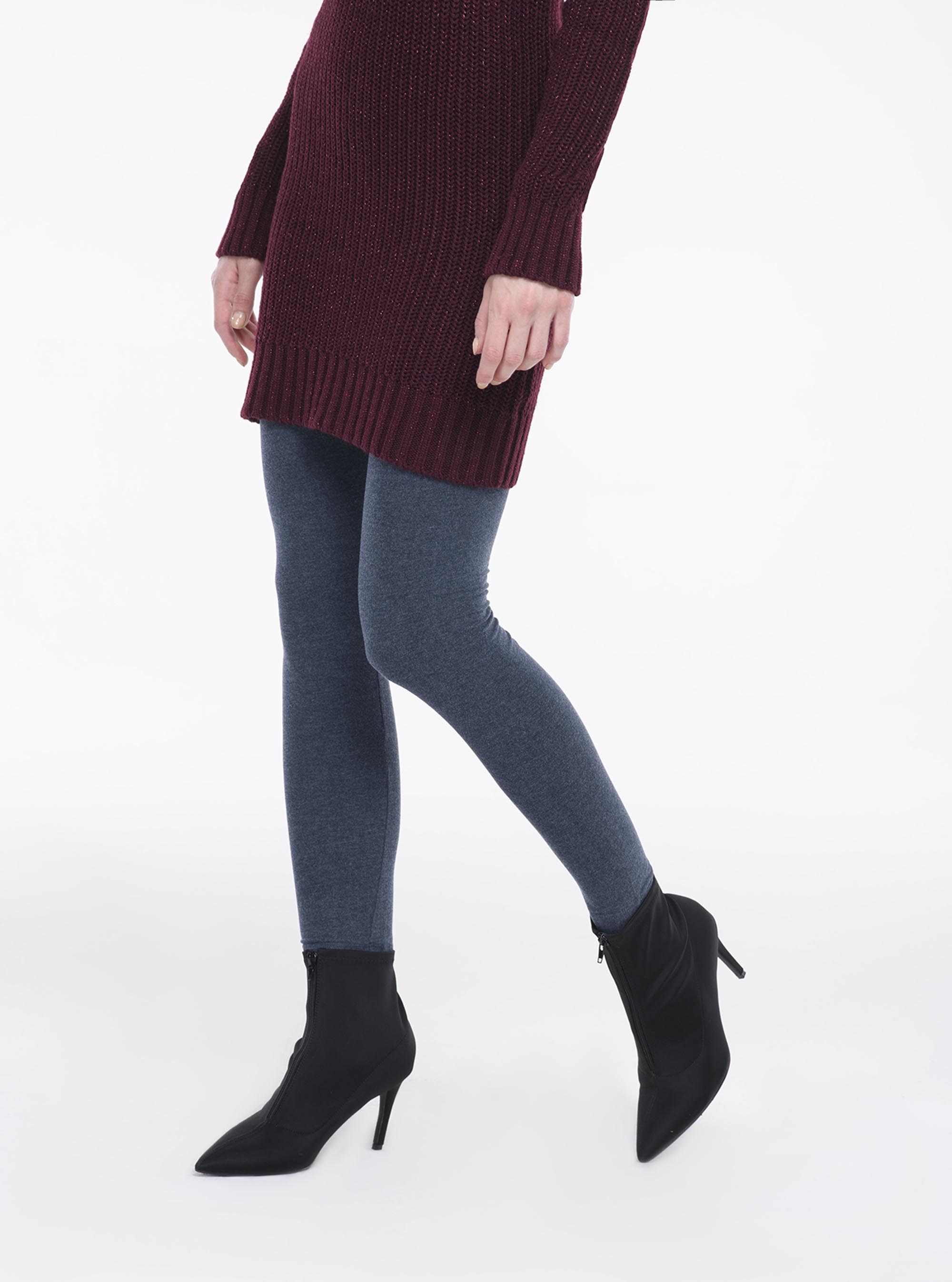 Leggings elasticizzati, BLU MELANGE