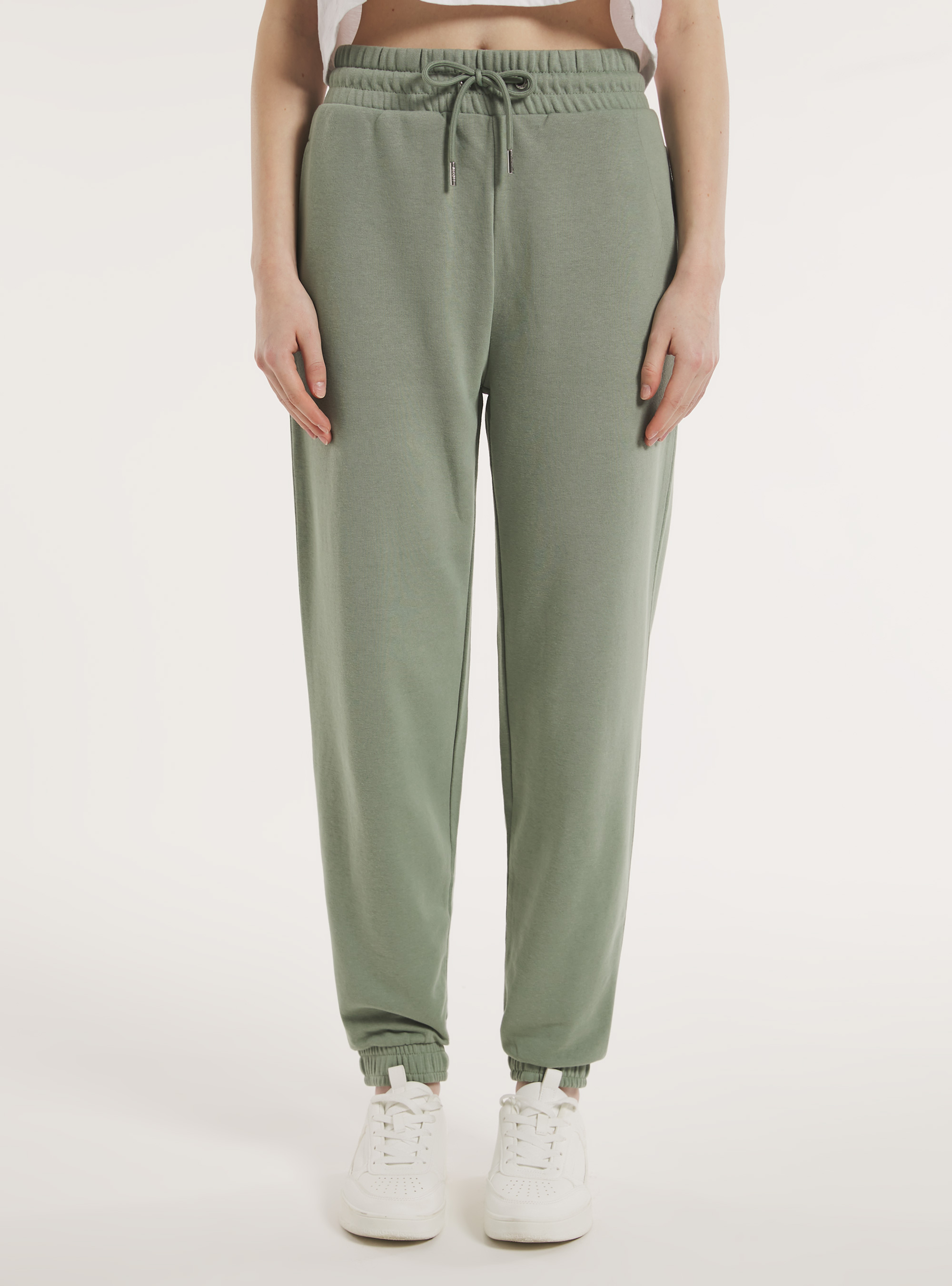 Plush jogger trousers, KY3 KAKY LIGHT