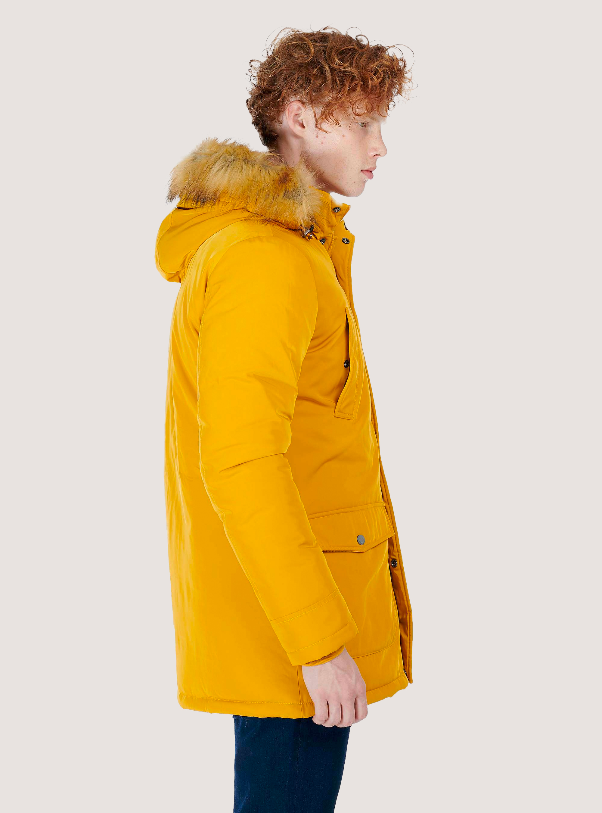 PARKA PADDED JACKET, C7751 SENAPE