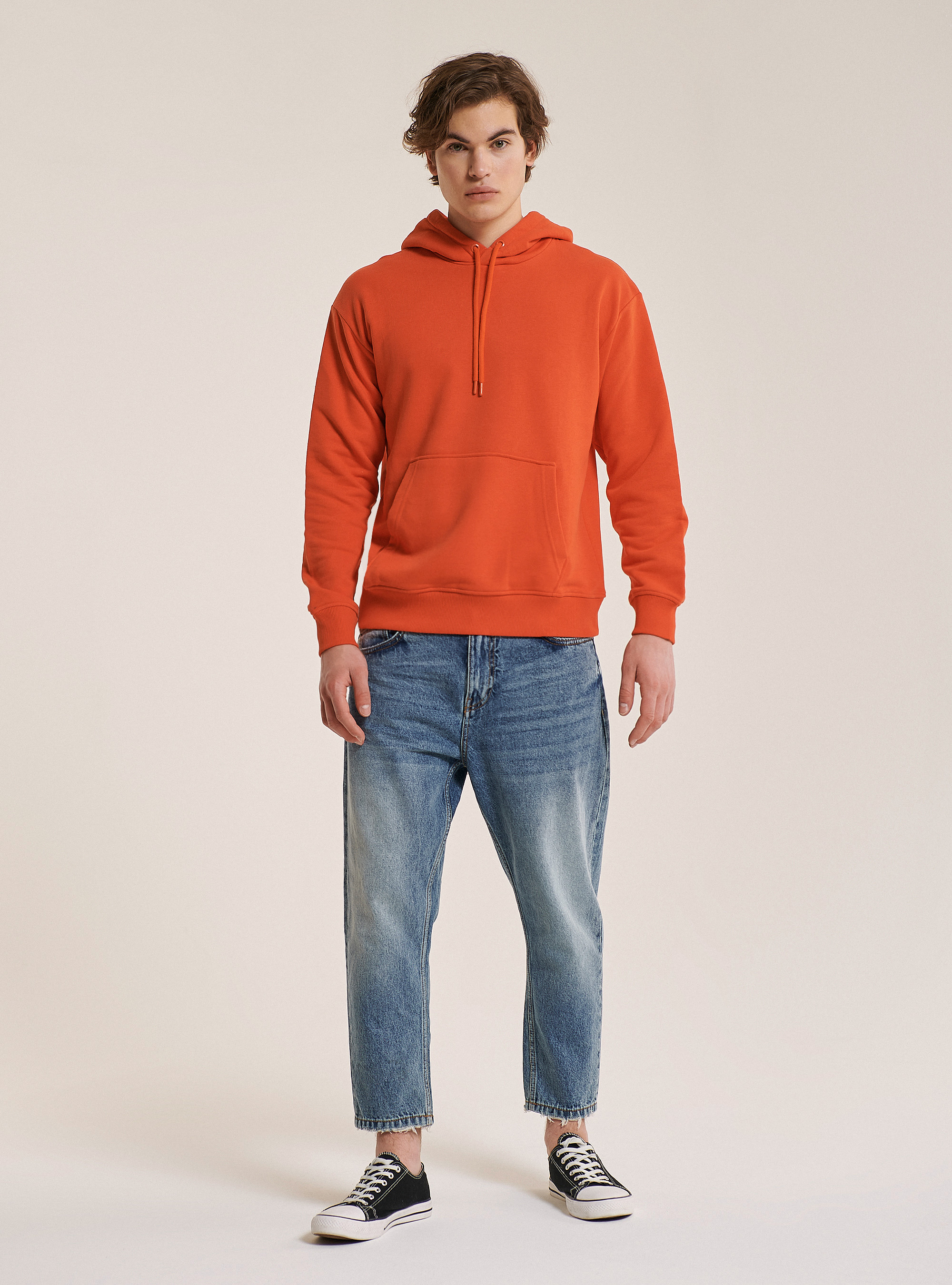 Oversize hoodie sweatshirt, C321 ORANGE