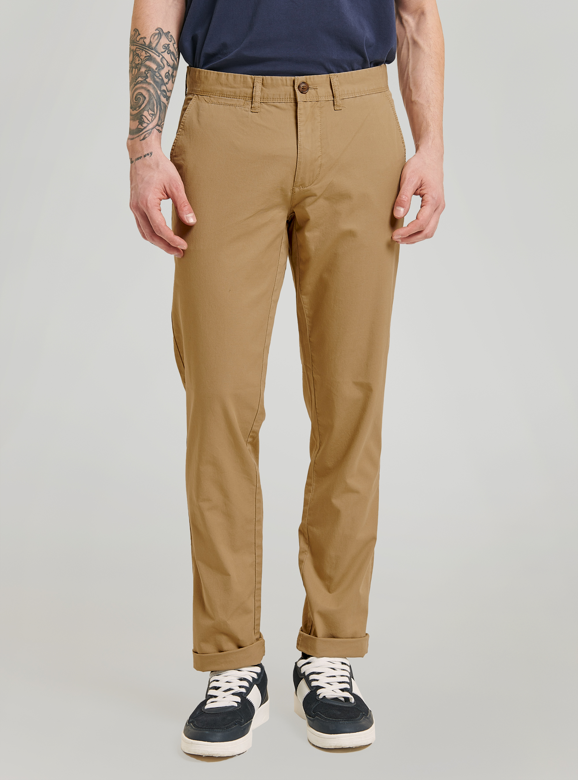 Twill chinos, C5488 BEIGE
