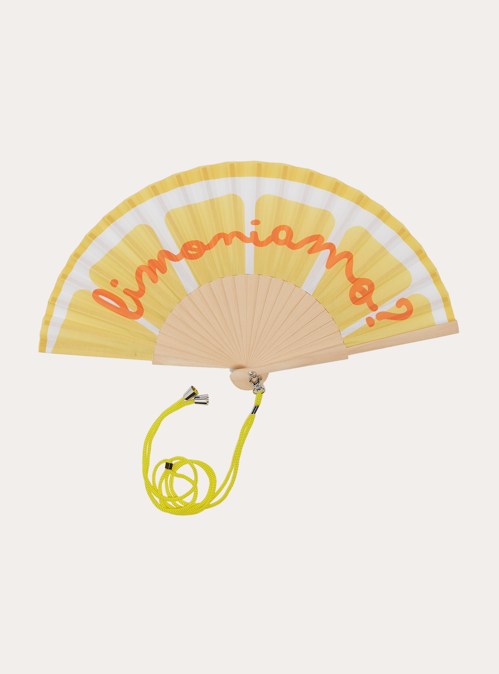 Fan with print, YE2 YELLOW MEDIUM