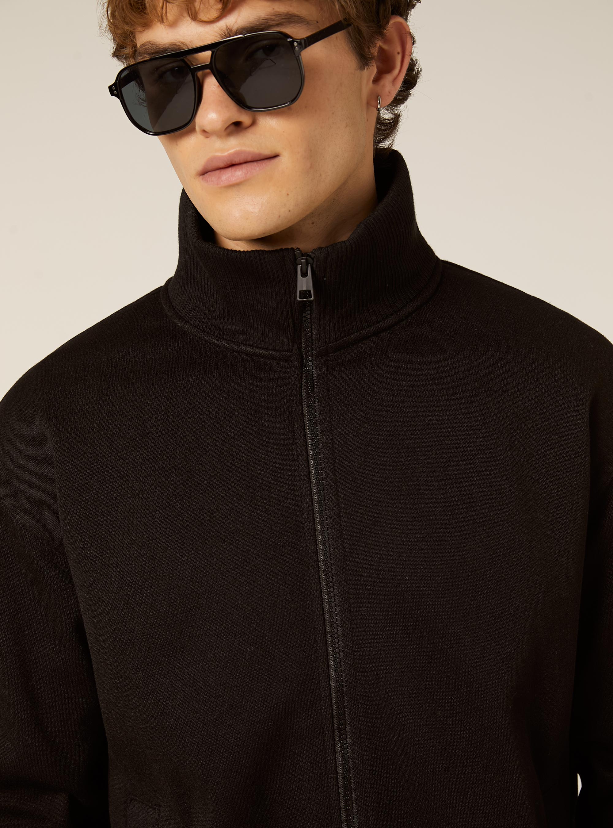 Half-zip jacket, BK1 BLACK