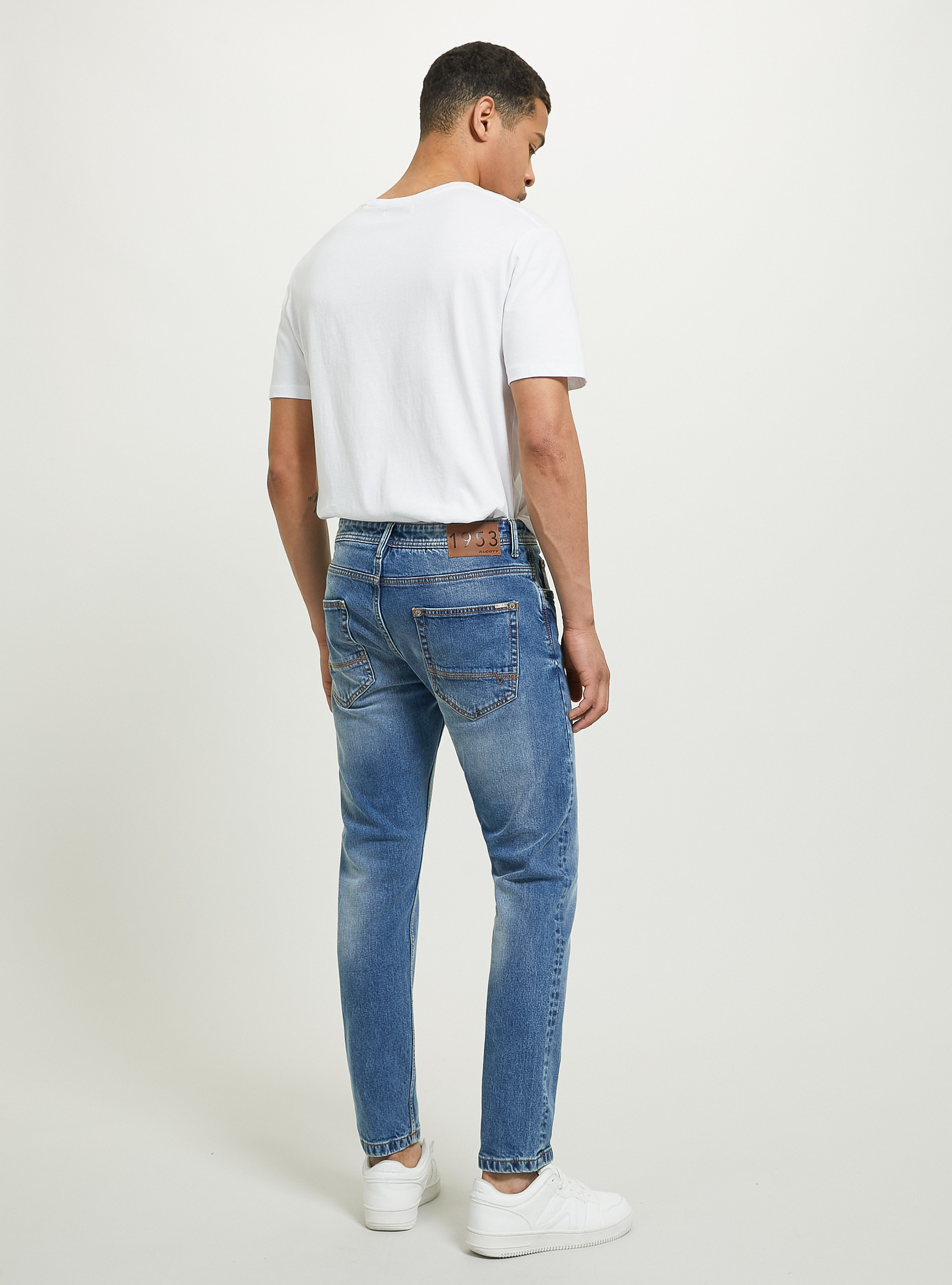 Vaqueros de algodón Slim Fit, D003 MEDIUM BLUE