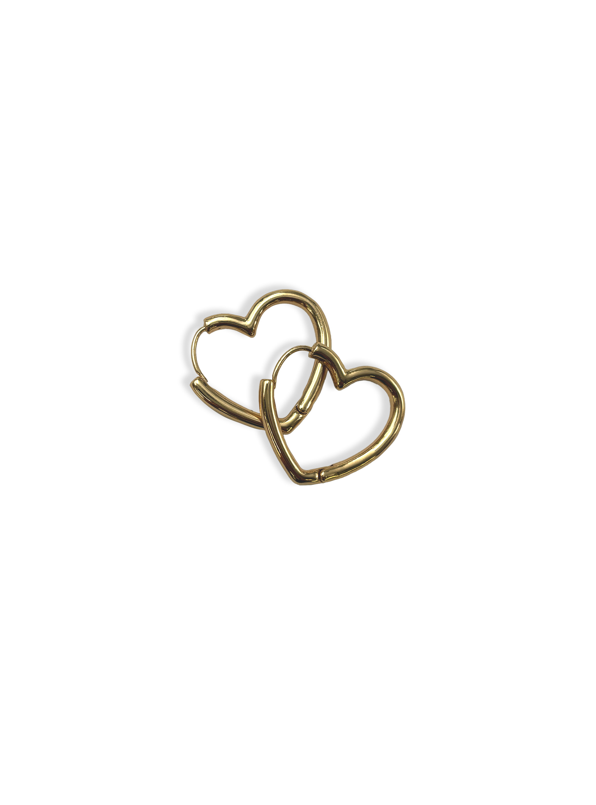 Orecchini a cerchio a forma di cuore alla moda chic da donna, delicati gioielli di design con orecchini Huggie impermeabili con ciondolo a forma di orecchio pendente in acciaio inossidabile