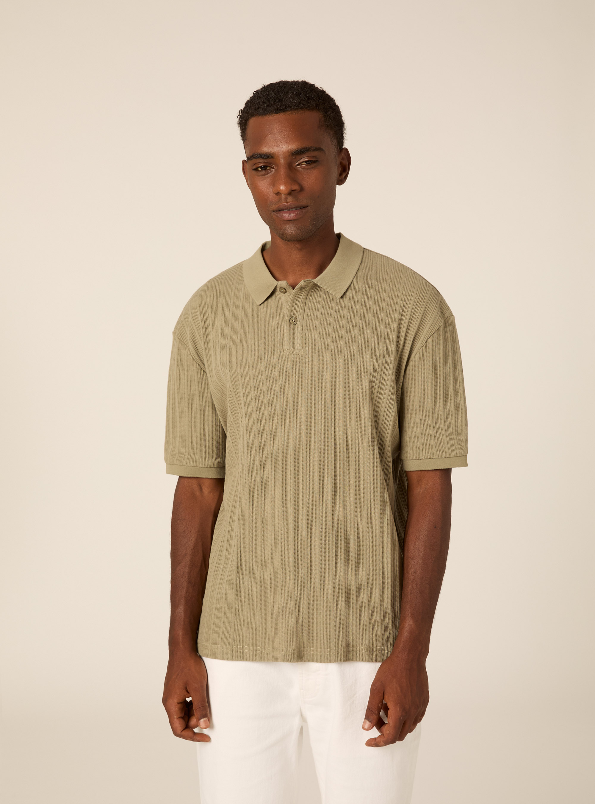 Polo en Jersey Structur&eacute; Coupe Regular Fit, KY3 KAKY LIGHT