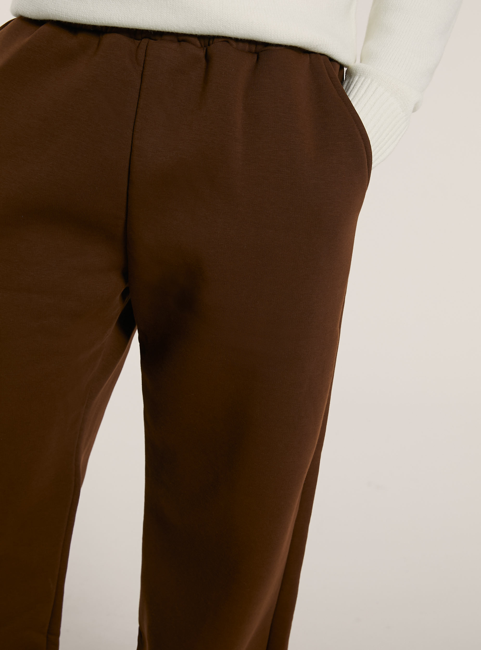 Loose fit fleece trousers, BR2 BROWN MEDIUM