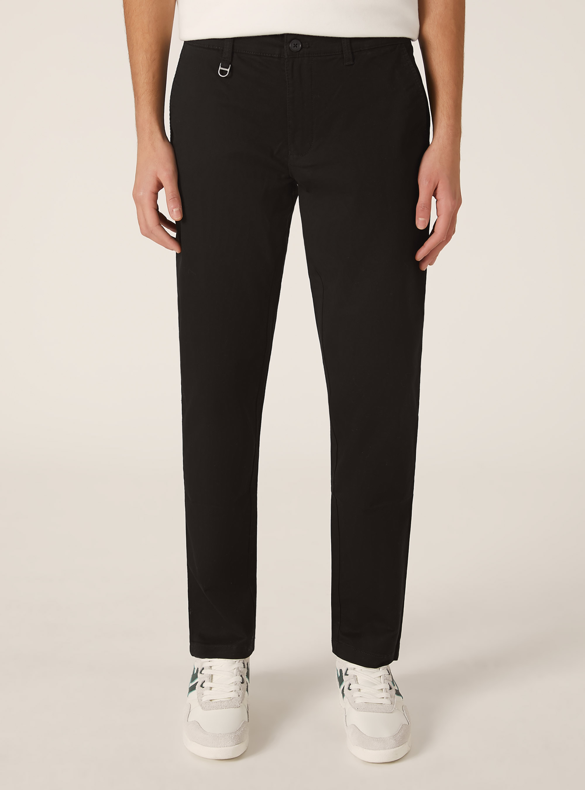 Skinny fit stretch twill chinos, BK1 BLACK