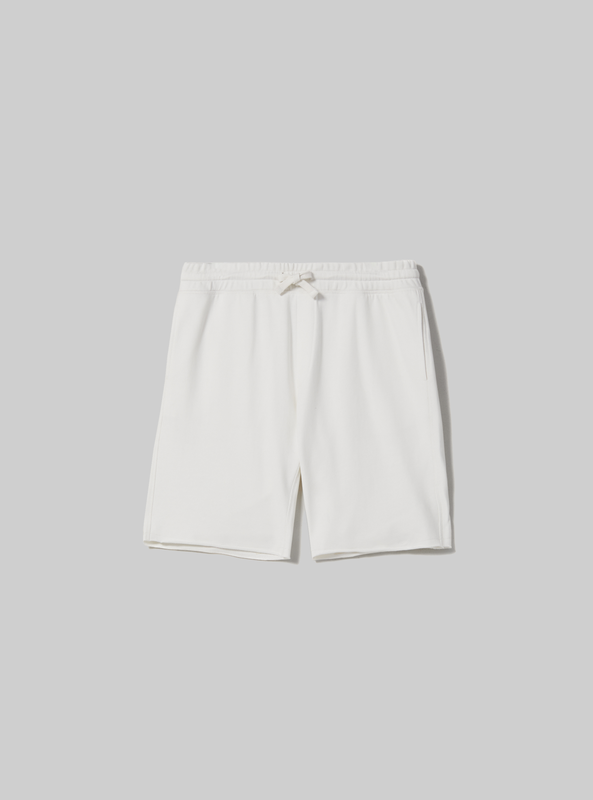 Cotton jogger bermuda shorts, WH1 OFF WHITE
