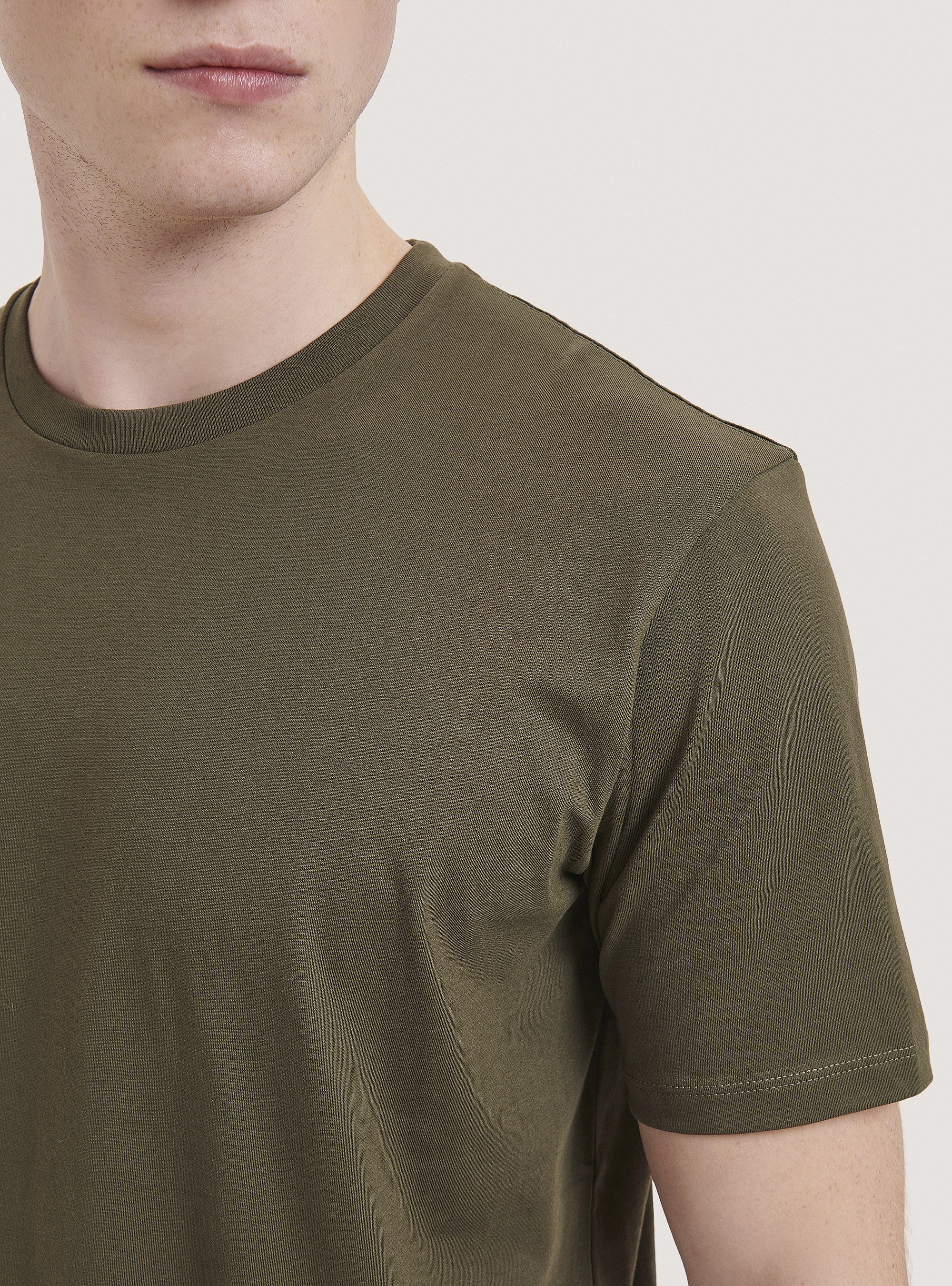 Basic cotton T-shirt, C5587 KAKY