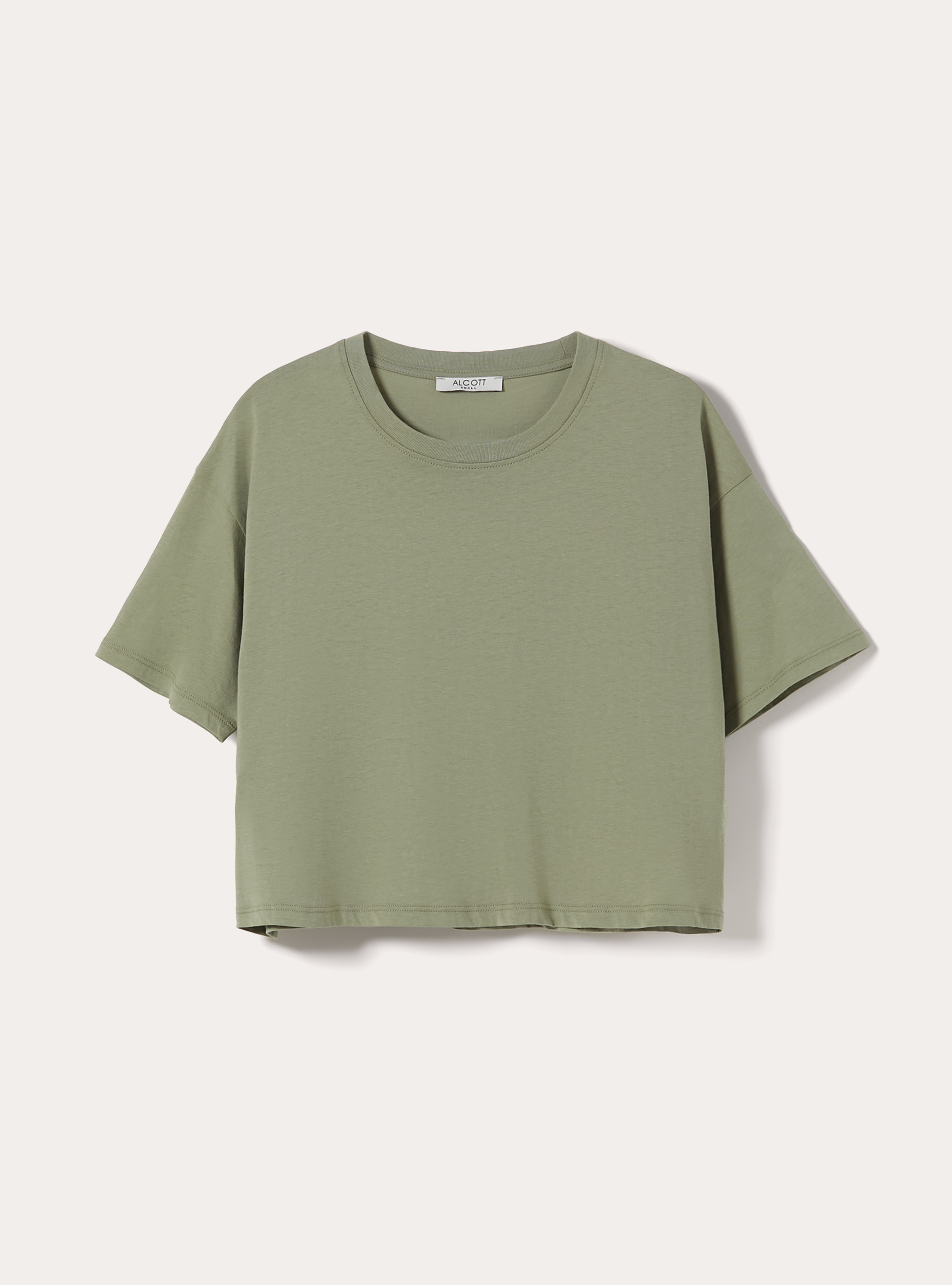 T-shirt crop over tinta unita, KY2 KAKY MEDIUM