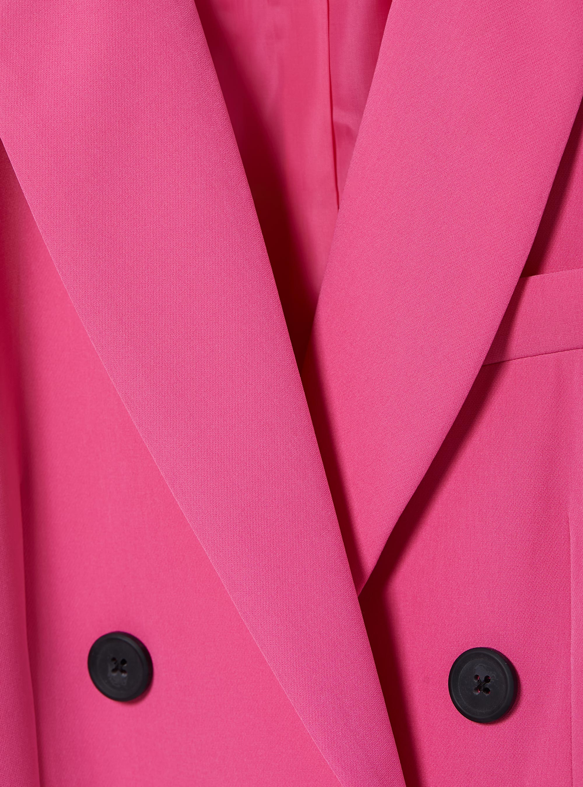 Plain-coloured double-breasted blazer, FX2 FUXIA MEDIUM