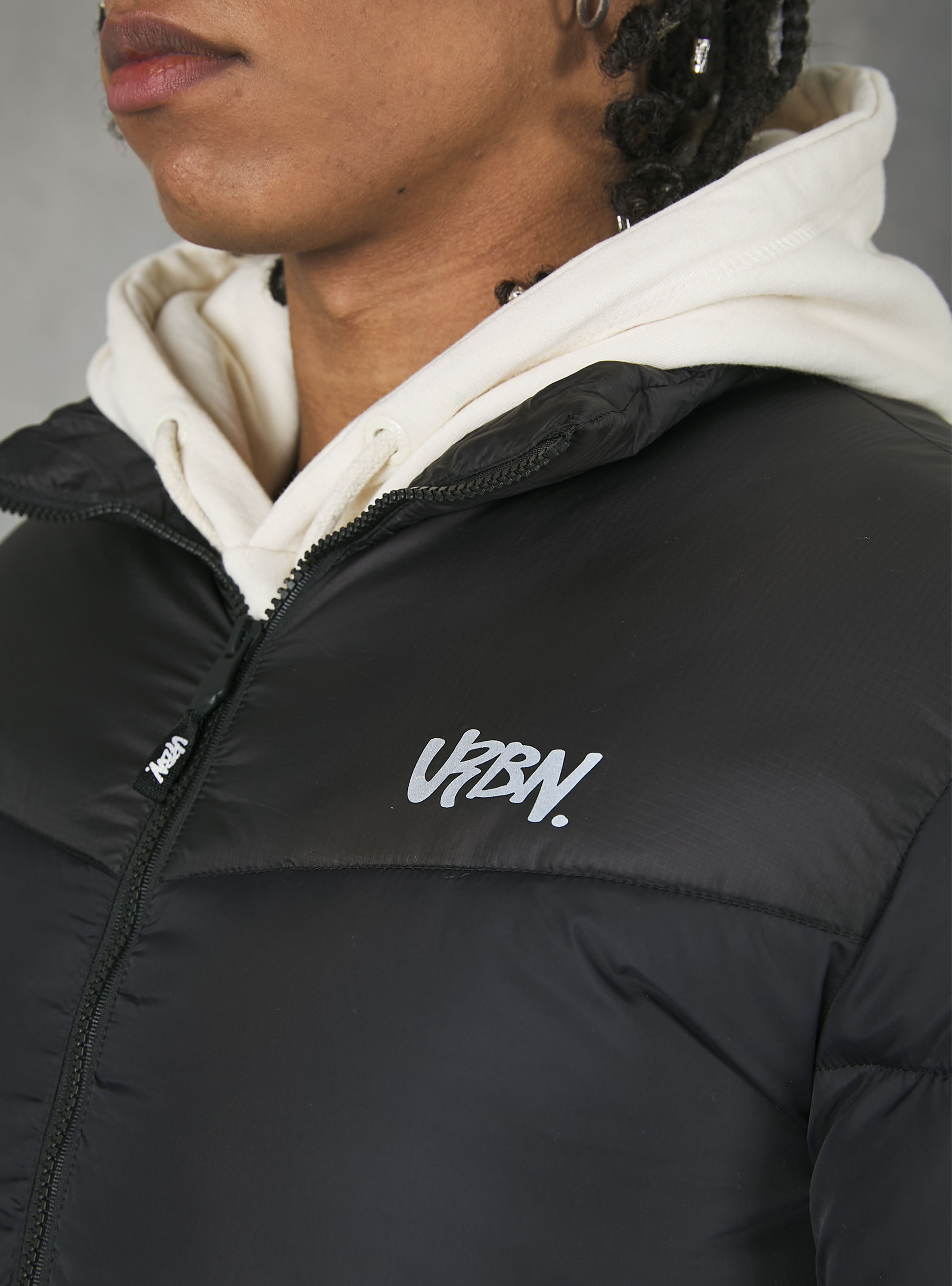 Colour block jacket, BK1 BLACK