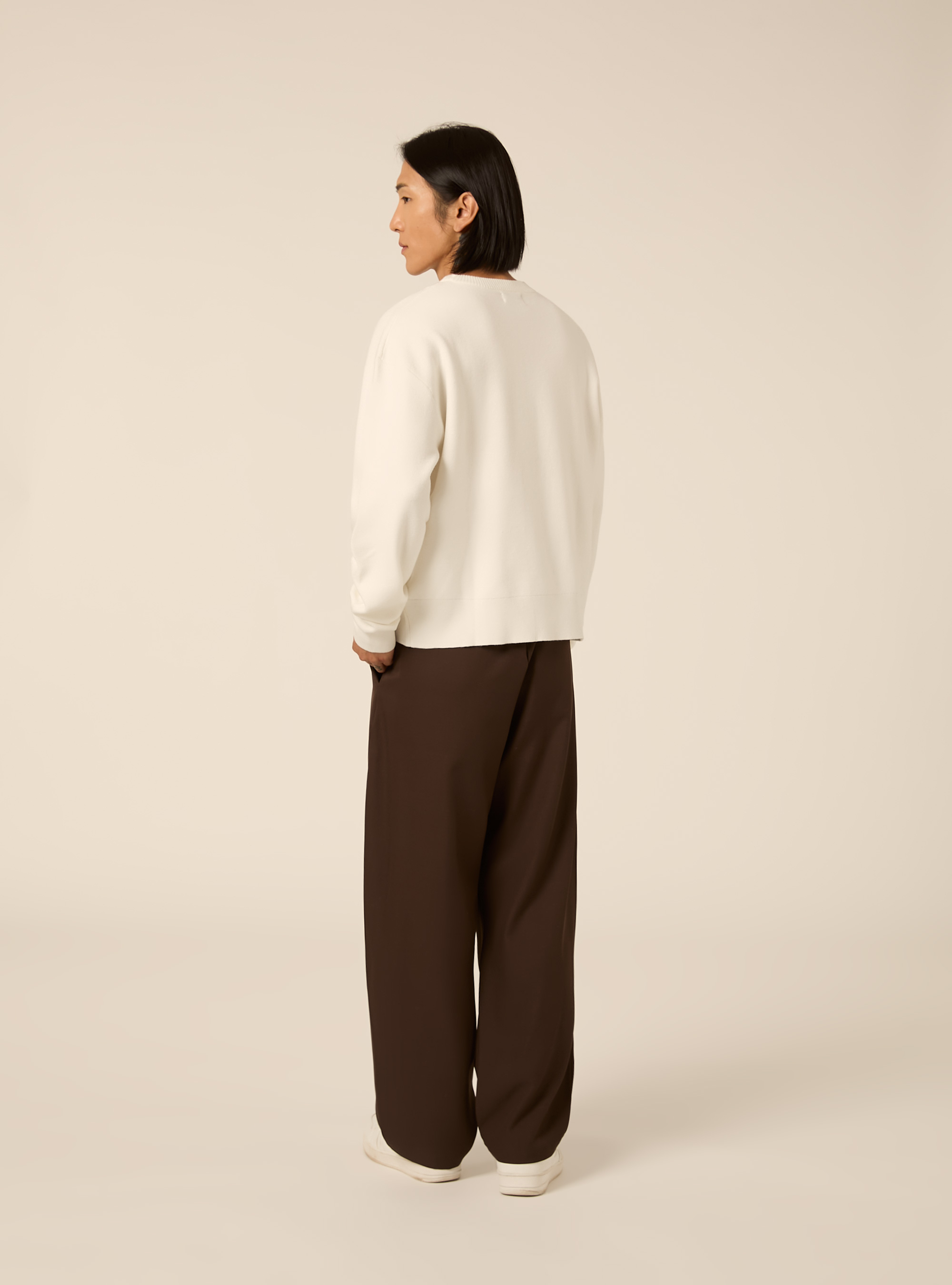 Pullover boxy fit morbido, PANNA