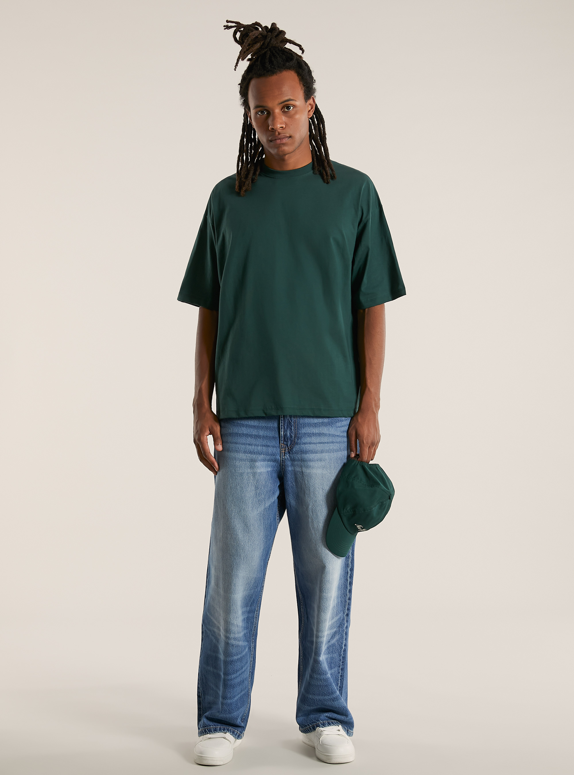 Tee-shirt &agrave; la coupe large, GN1 GREEN DARK