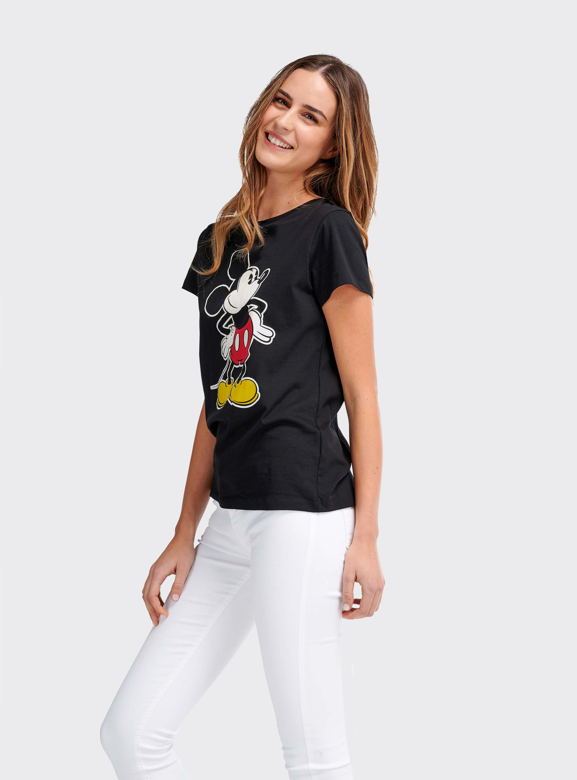 T-shirt with "Mickey Mouse", BLACK