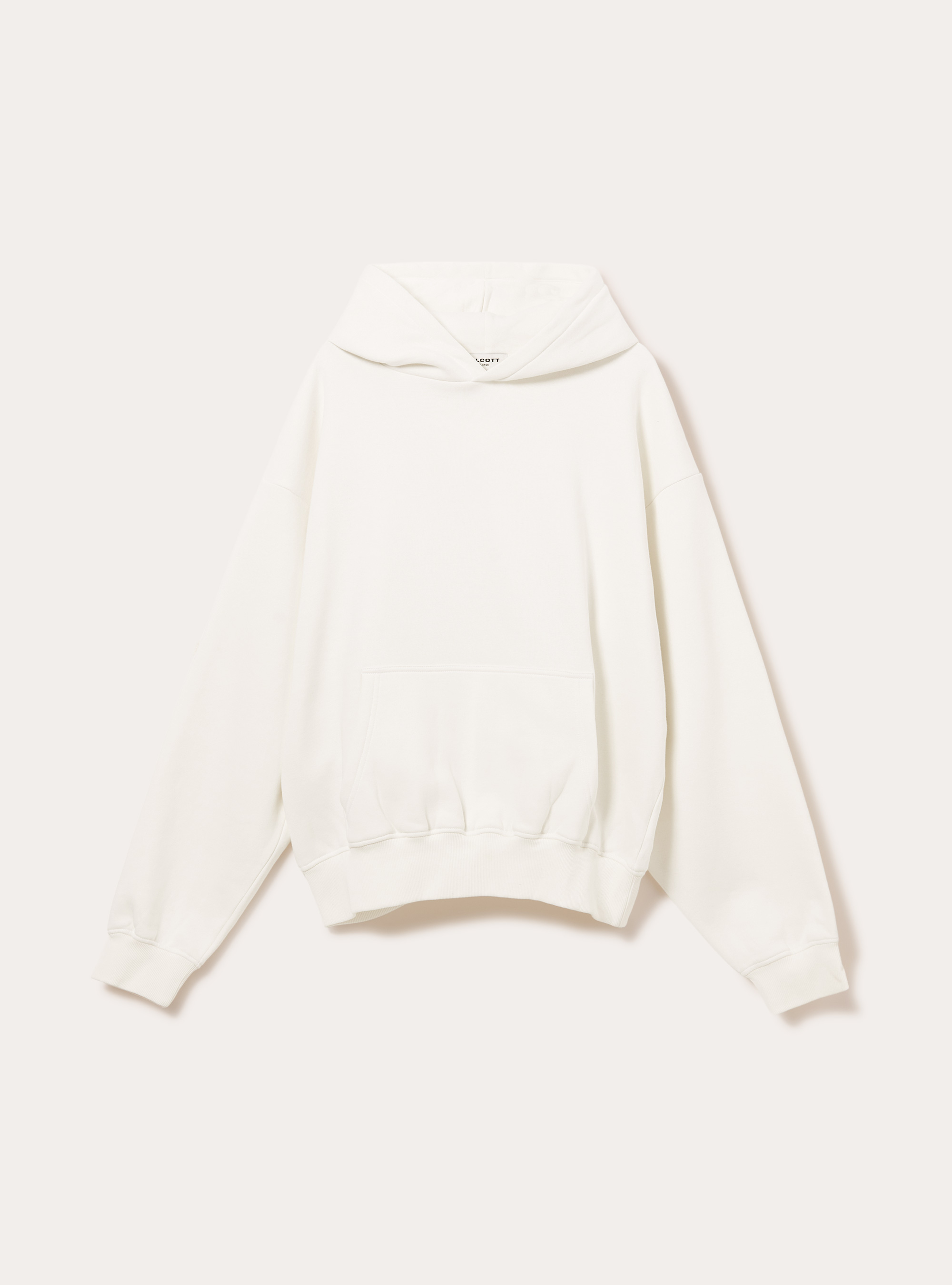 Felpa con cappuccio boxy fit, WH2 WHITE