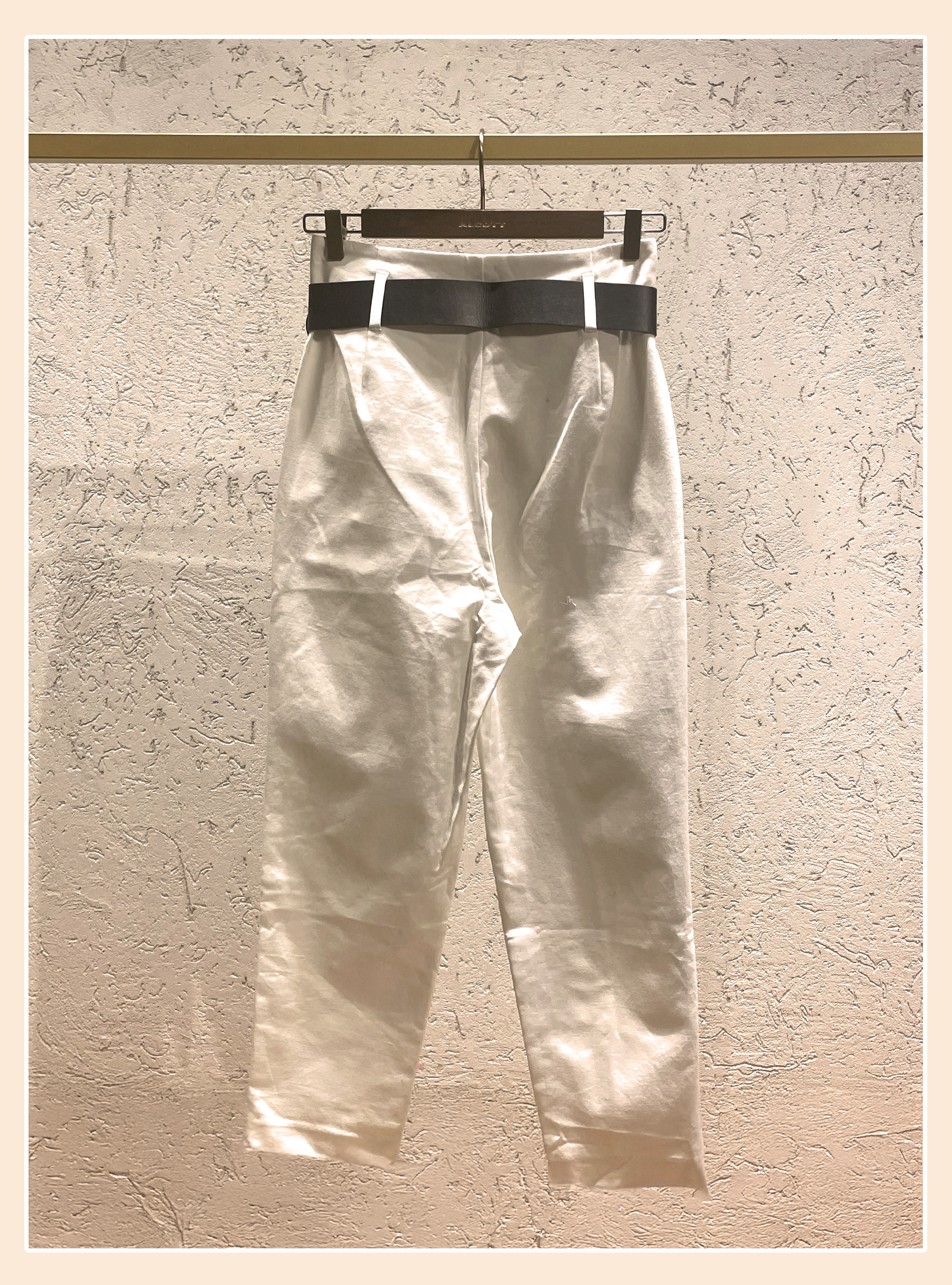Pantaloni con cintura, WHITE