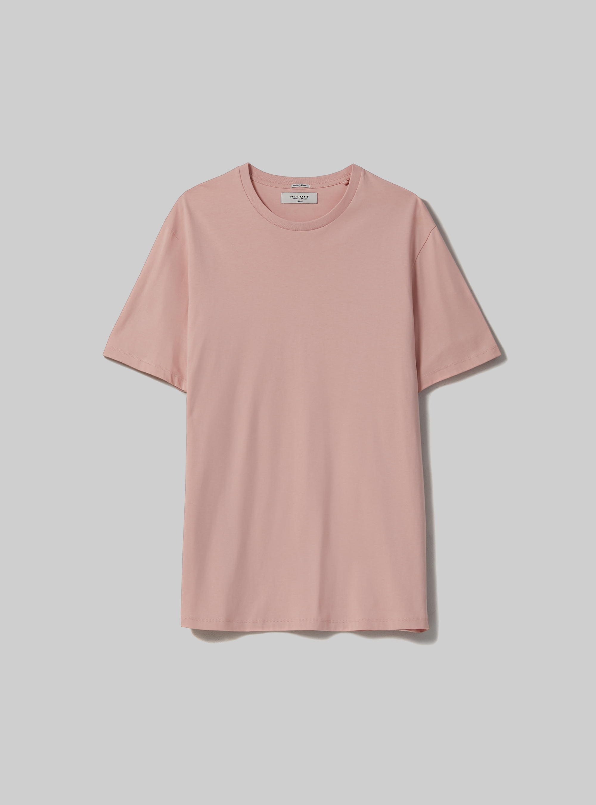 Camiseta de algodón con cuello redondo, PK3 PINK LIGHT