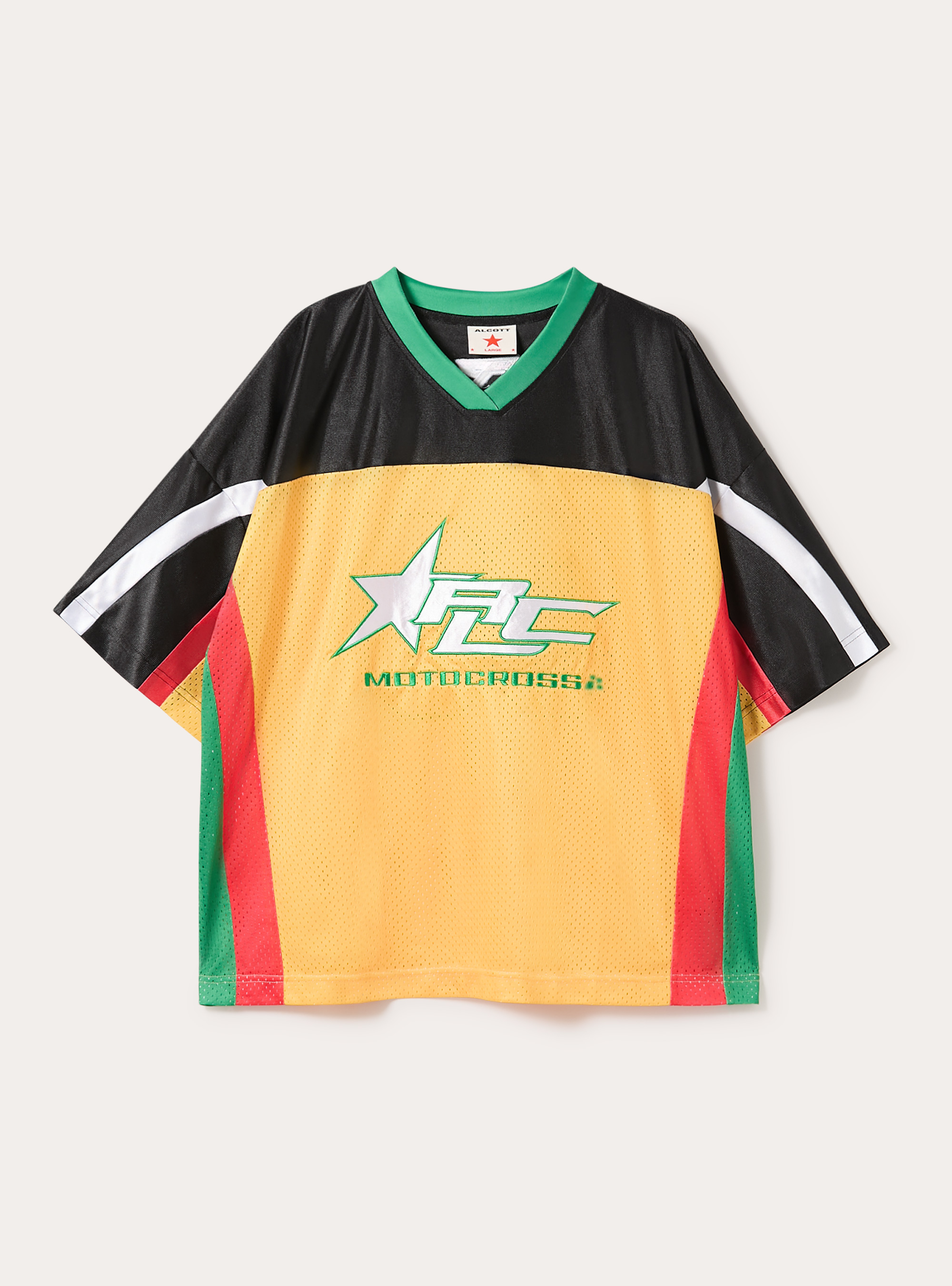 T-shirt Football avec &eacute;cussons, YE2 YELLOW MEDIUM