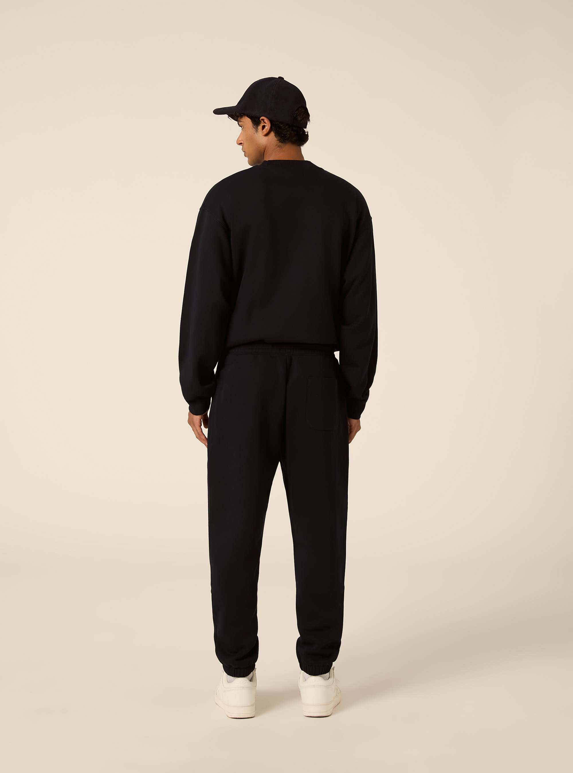 Jogger basico con coulisse ed elastico in vita, NA1 NAVY DARK