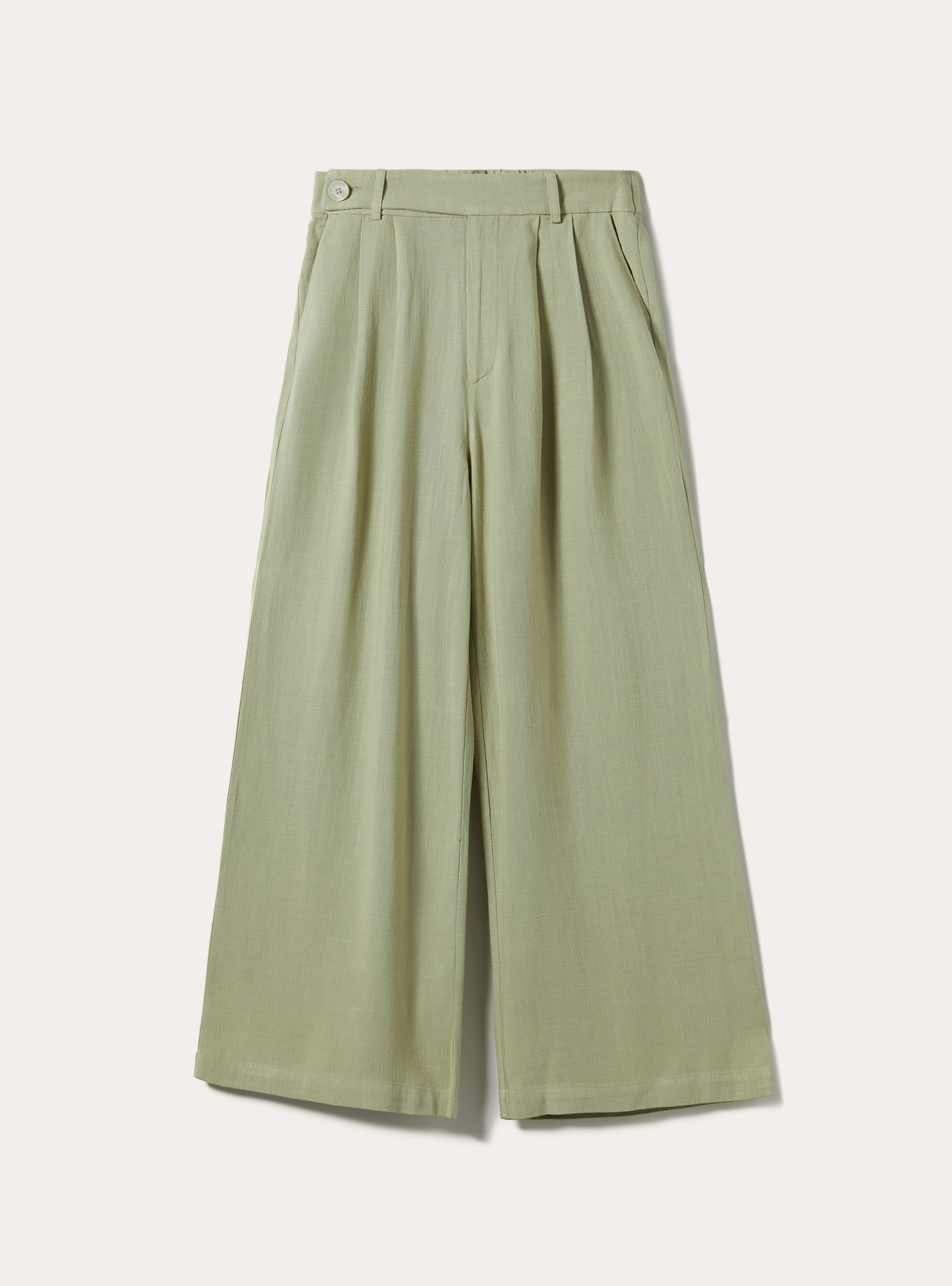 Linen blend wide leg trousers, KY3 KAKY LIGHT