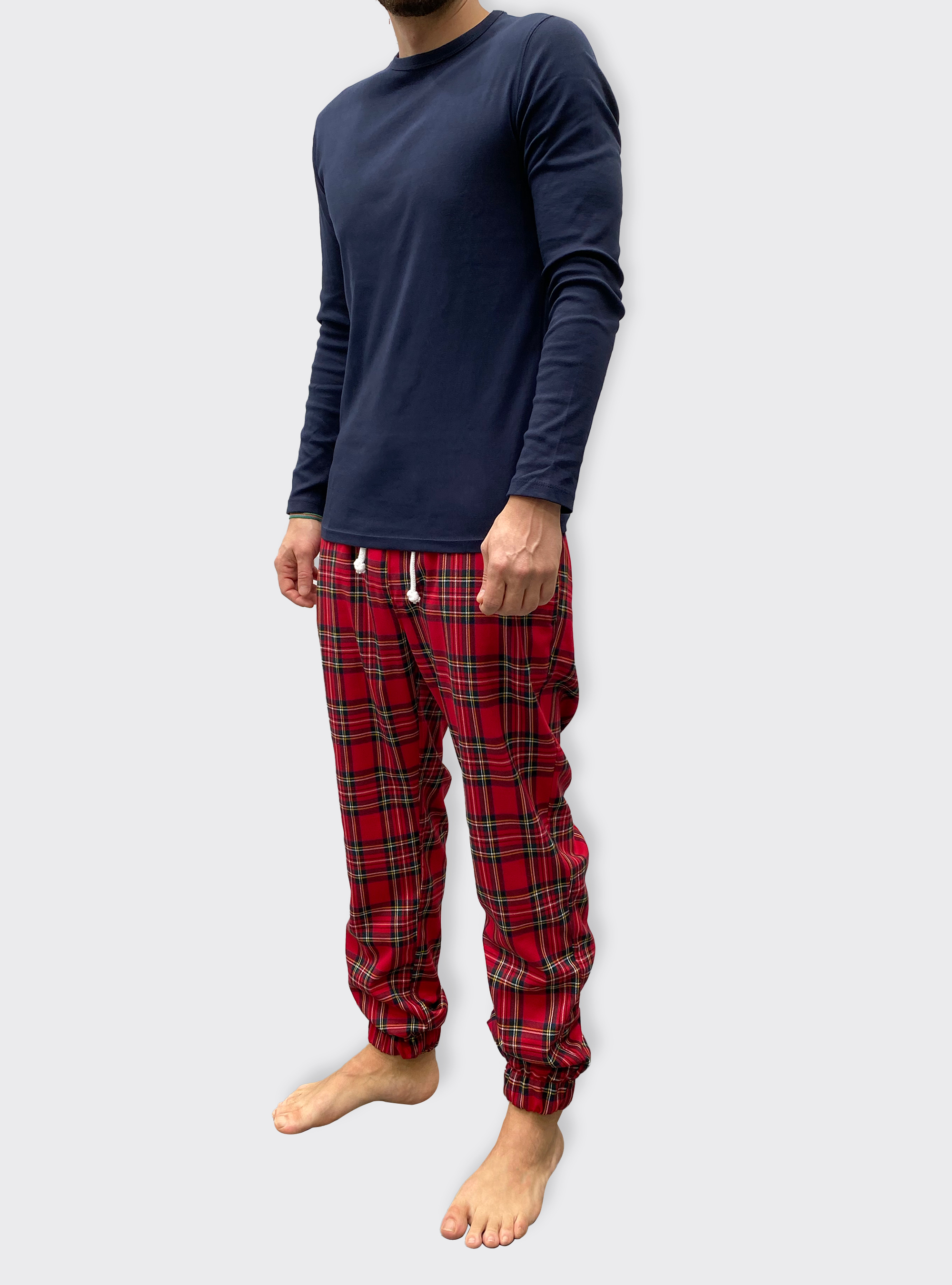 Set pigiama a quadri rosso, CHECKS