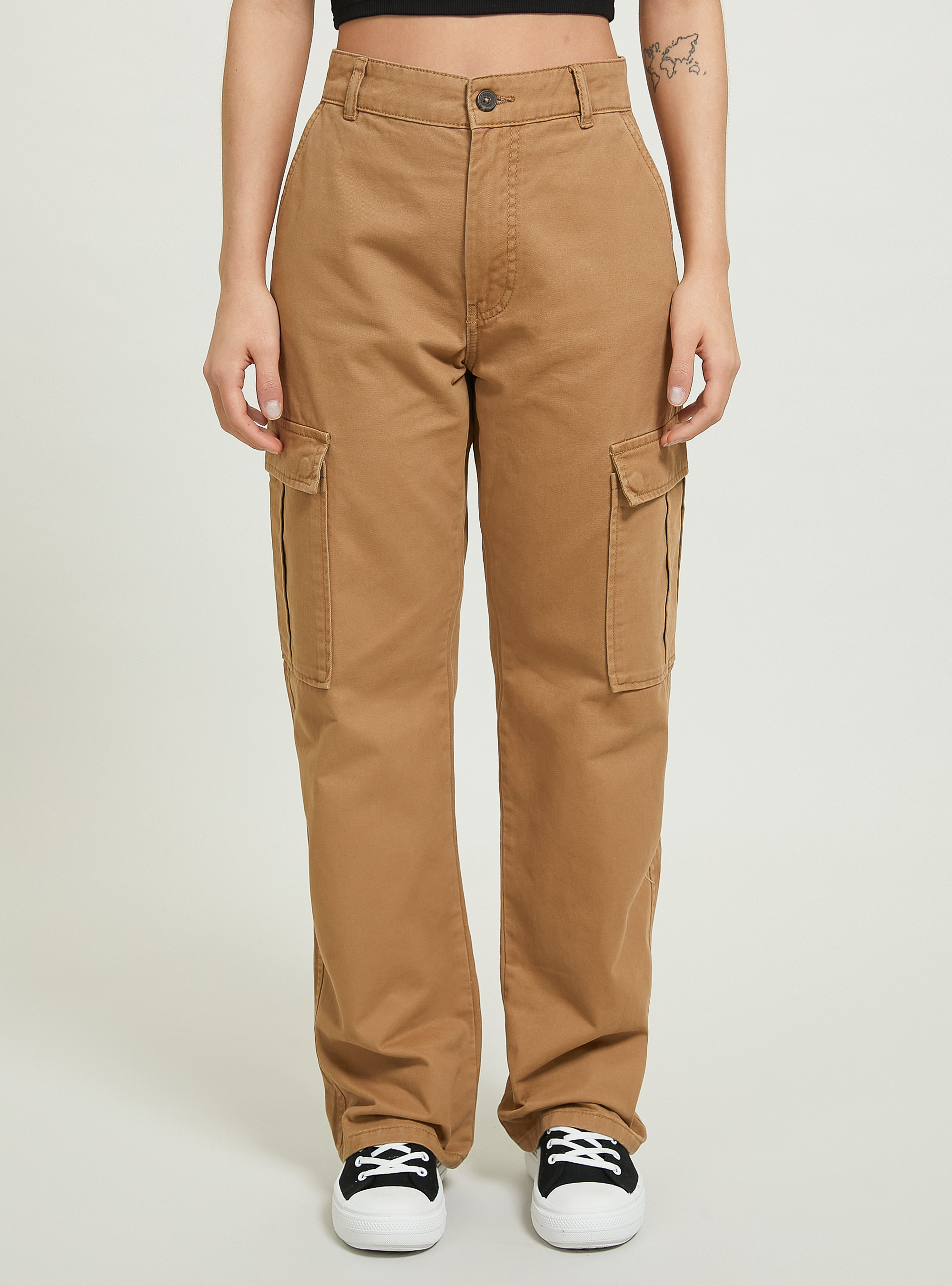 Pantalone cargo in twill, CM2 CAMEL MEDIUM