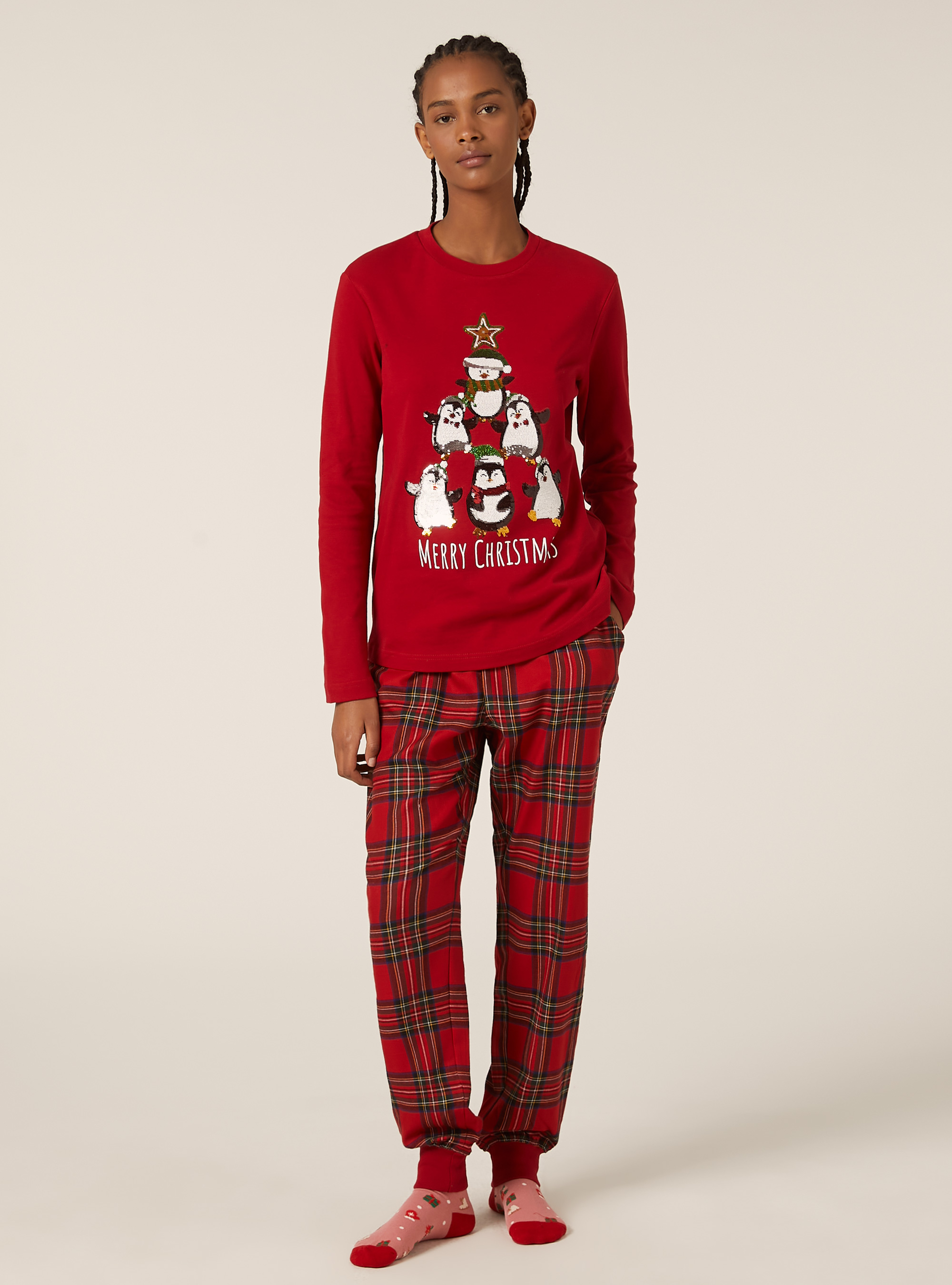 Christmas Family Collection Pajamas, RD2 RED MEDIUM