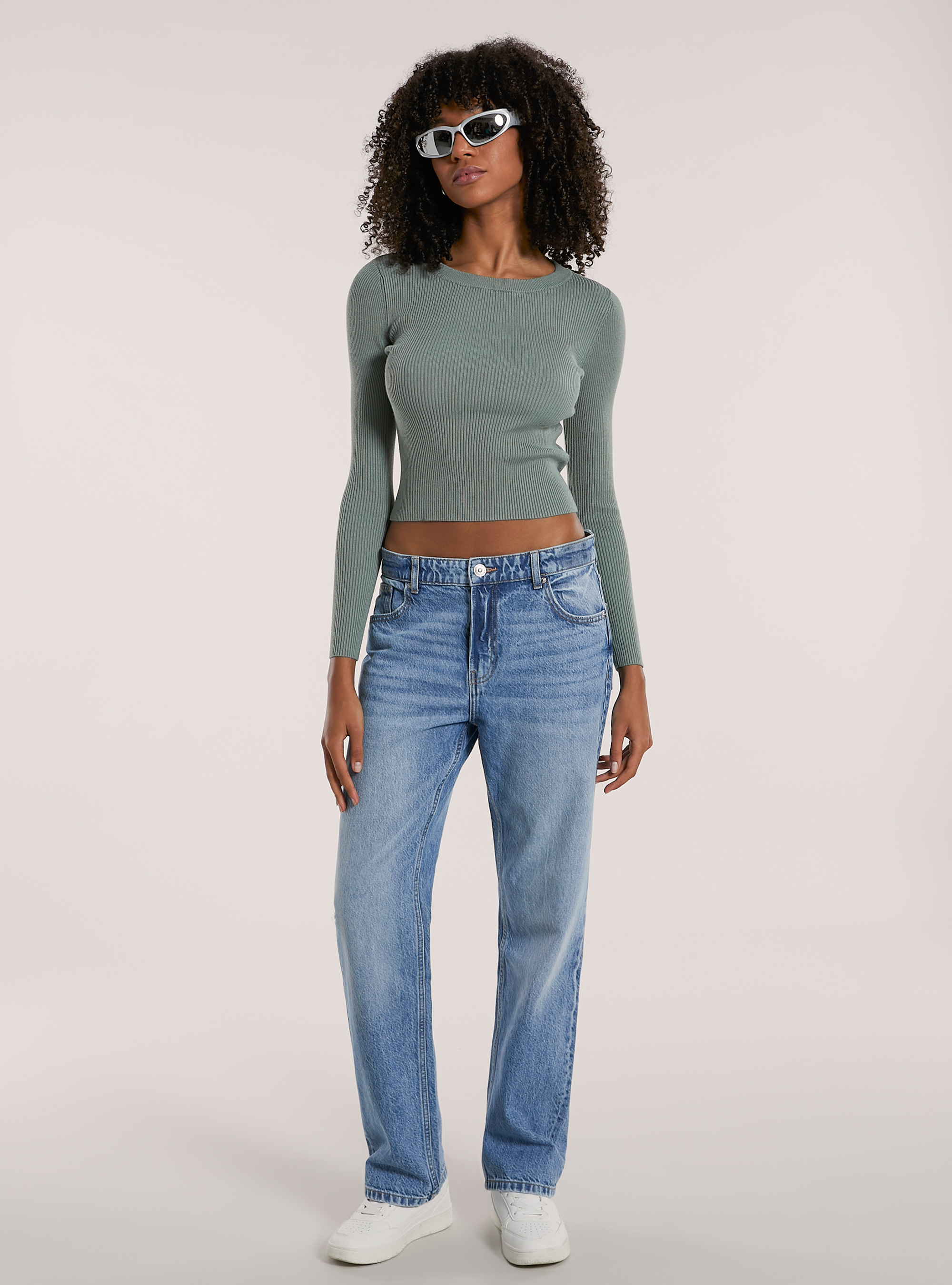 Maglia girocollo a coste, KY3 KAKY LIGHT