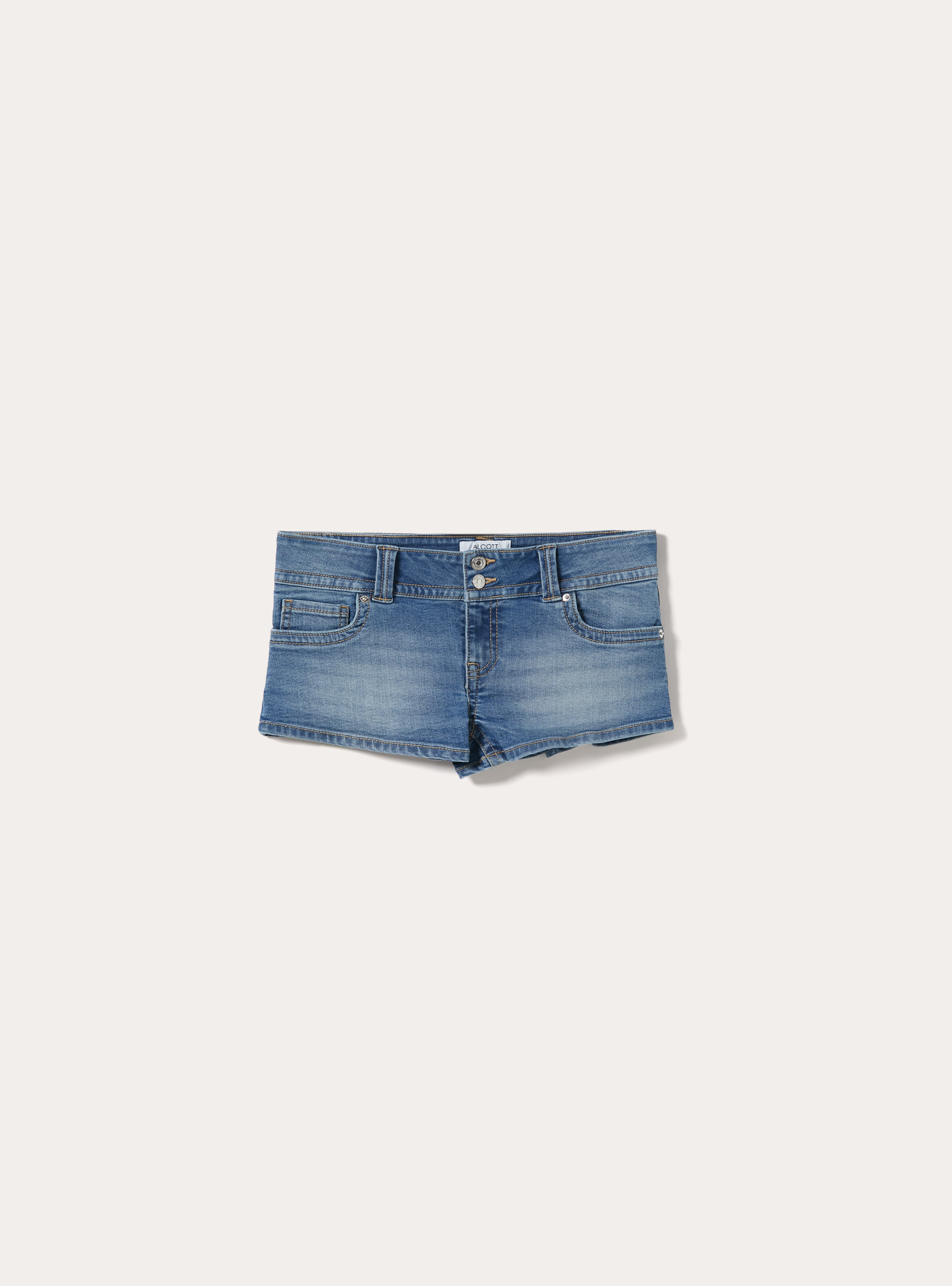 Micro shorts in denim, D003 MEDIUM BLUE