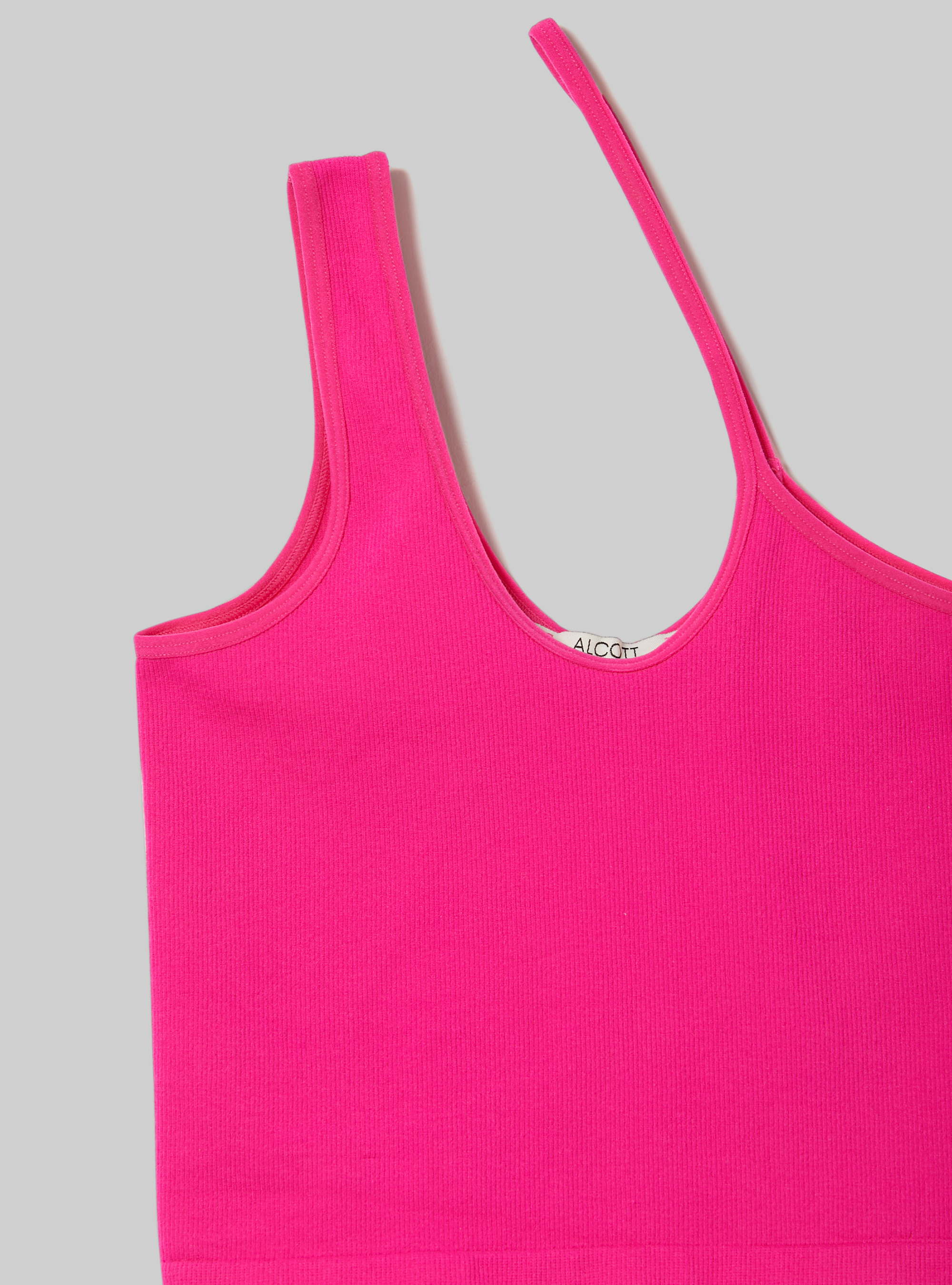 Asymmetrical cropped top, FX2 FUXIA MEDIUM