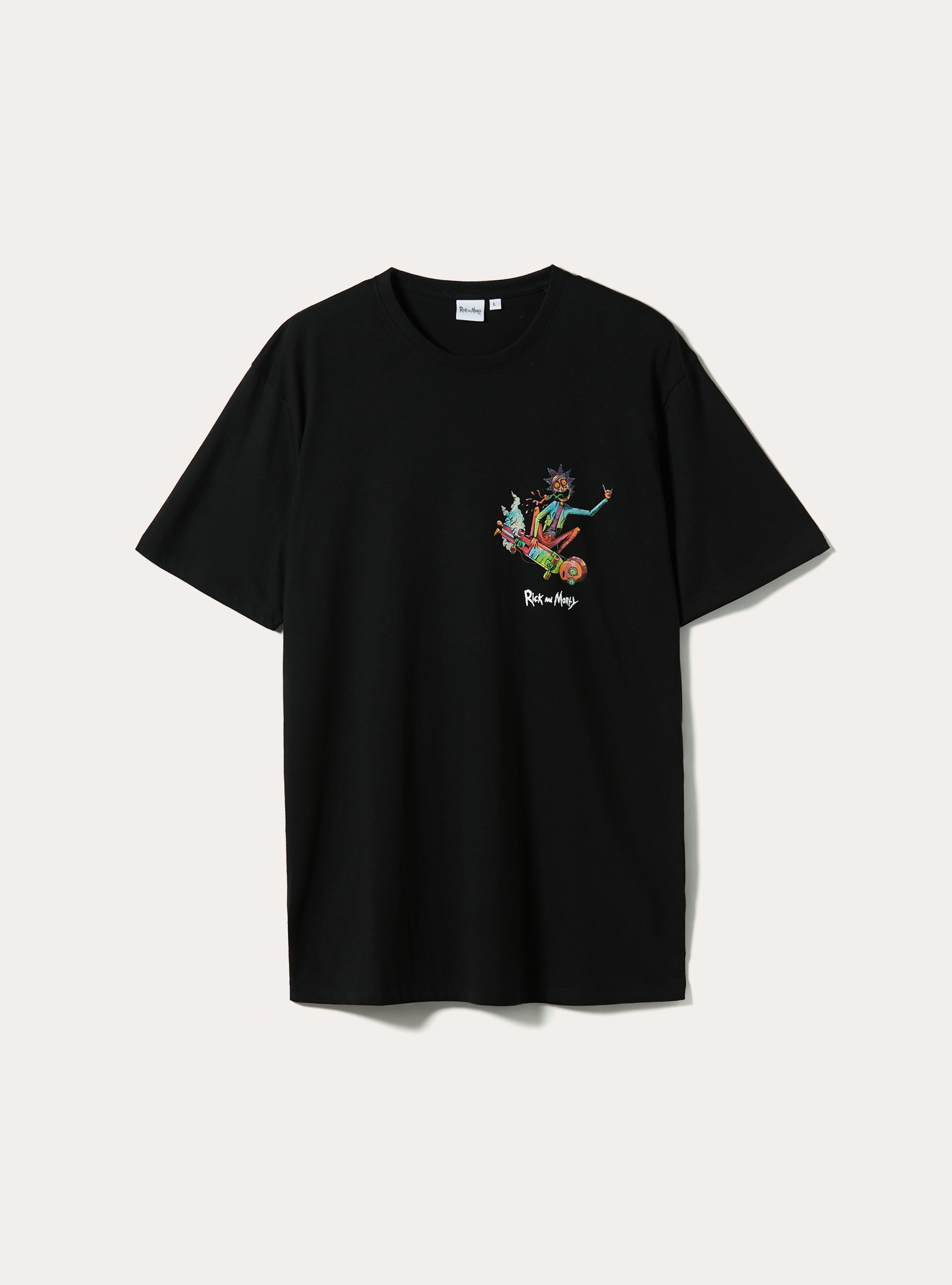 T-shirt rick and morty, NERO